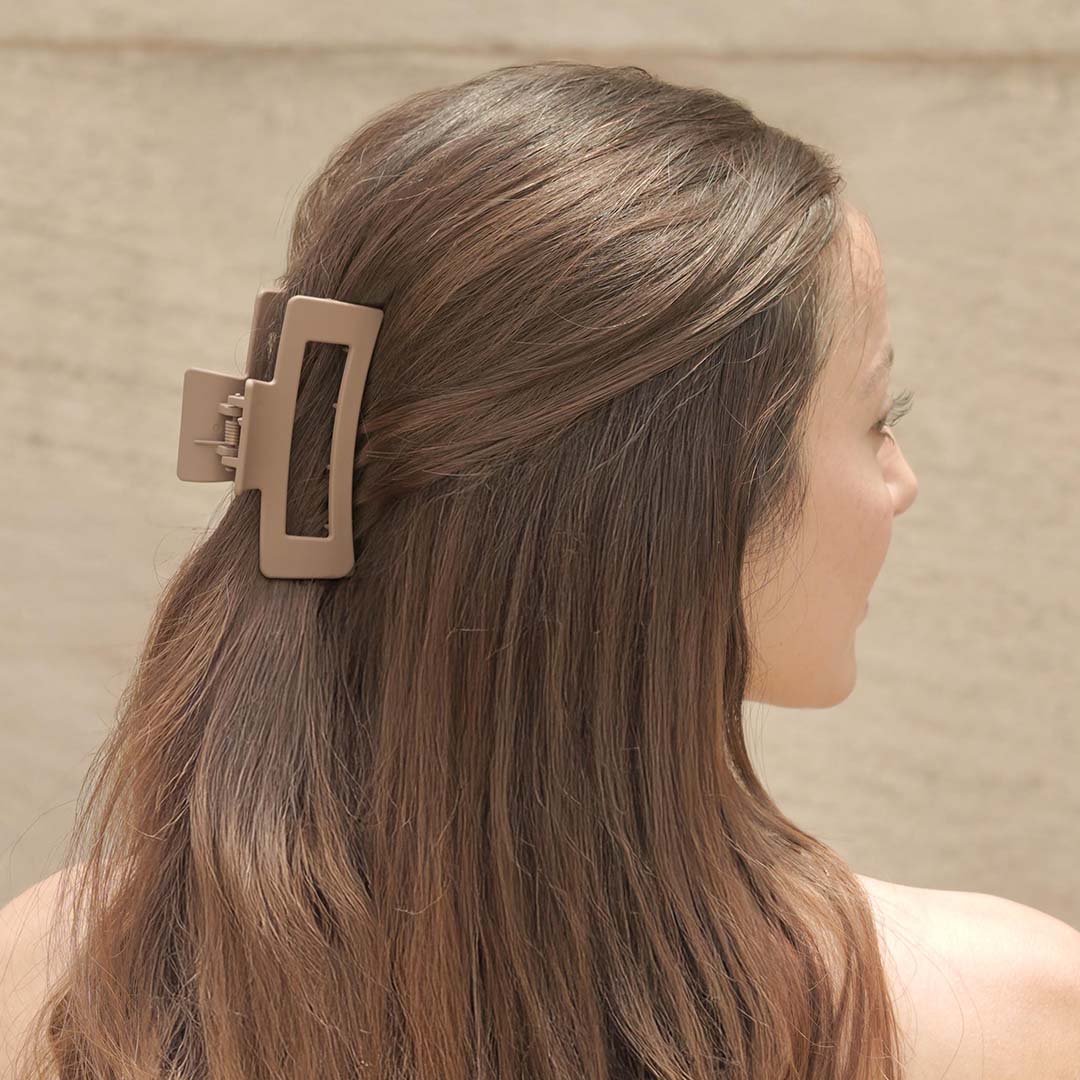 Multi Matte Neutral Hair Claw Clips Set of 2