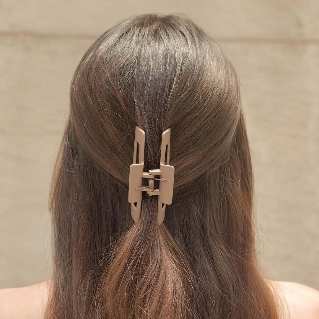 Multi Matte Neutral Hair Claw Clips Set of 2
