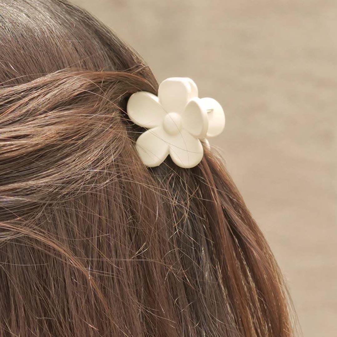 Multi Flower Hair Claw Clips with Free Pouch Set of 4