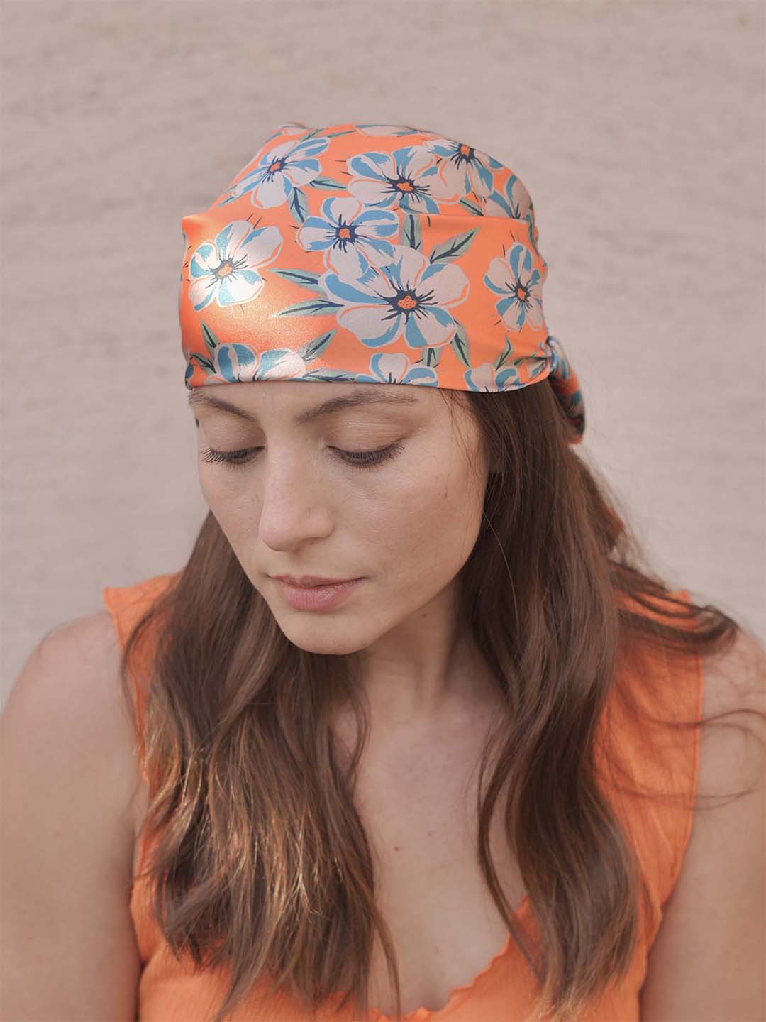 Orange Blossom Bandana Scarf