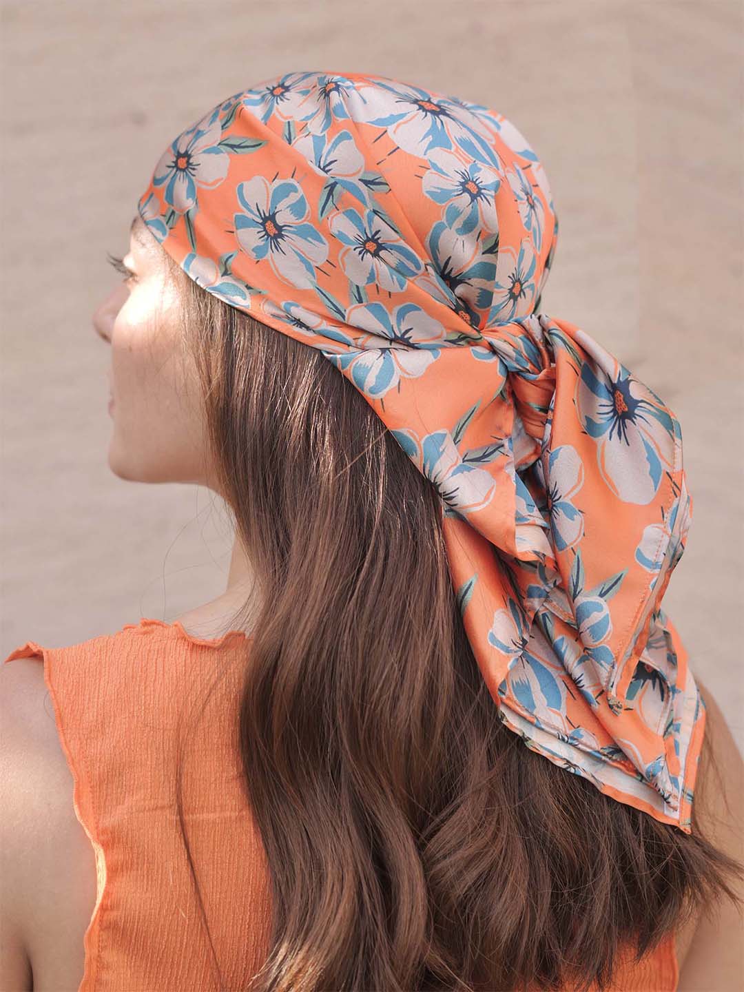 Orange Blossom Bandana Scarf