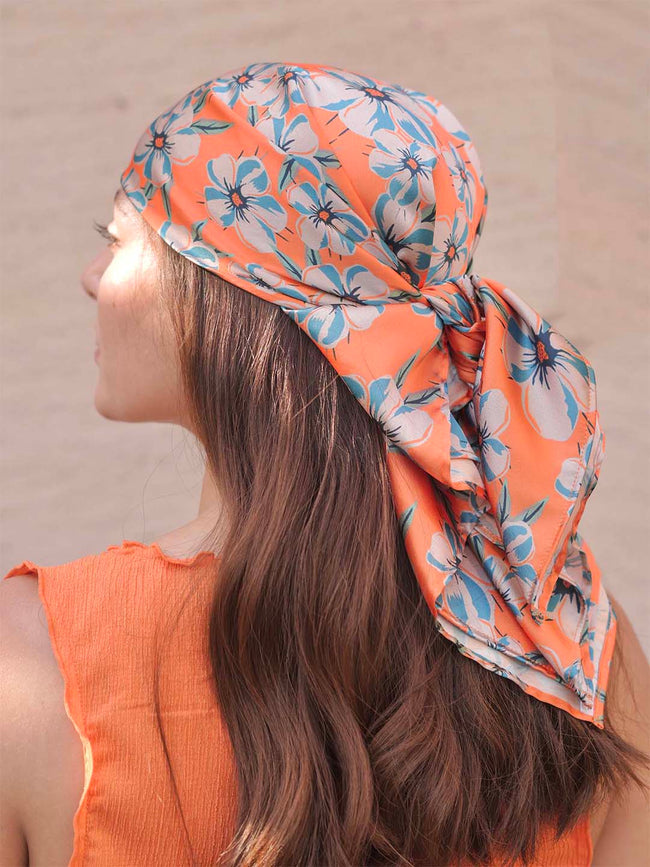 Orange Blossom Bandana Scarf