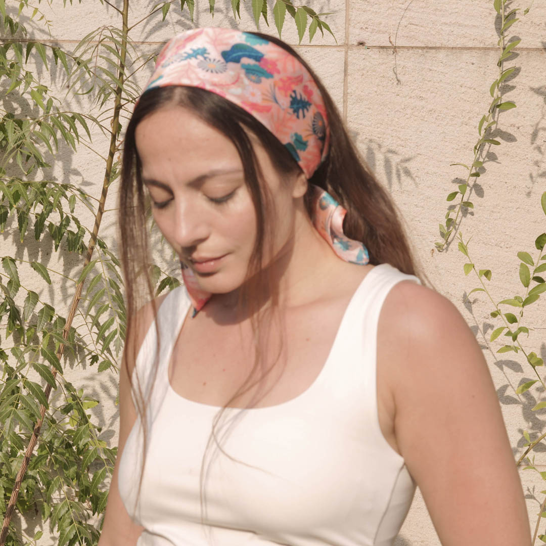 Peach Blossom Bandana Scarf