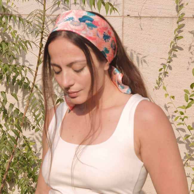 Peach Blossom Bandana Scarf