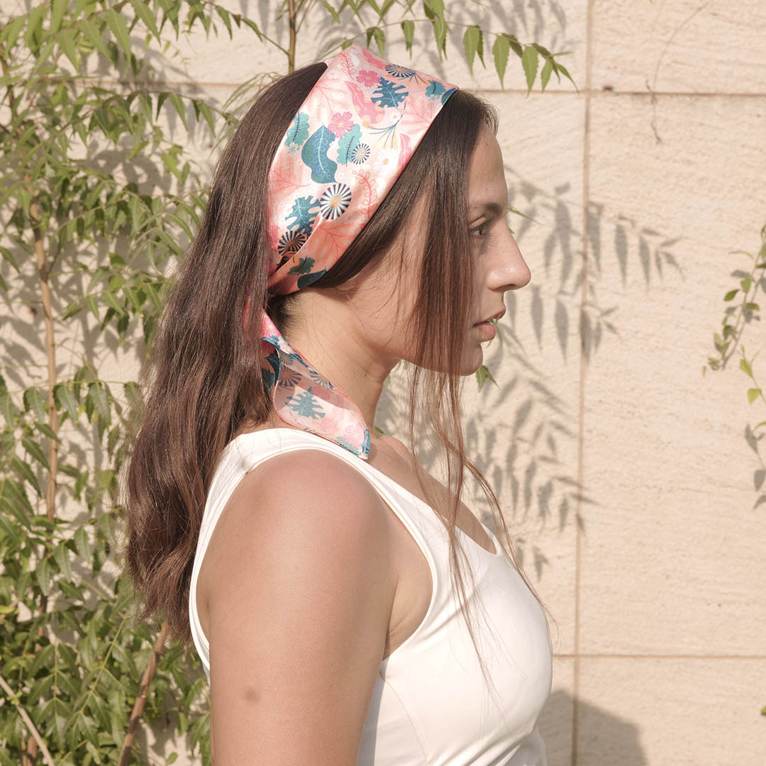 Peach Blossom Bandana Scarf