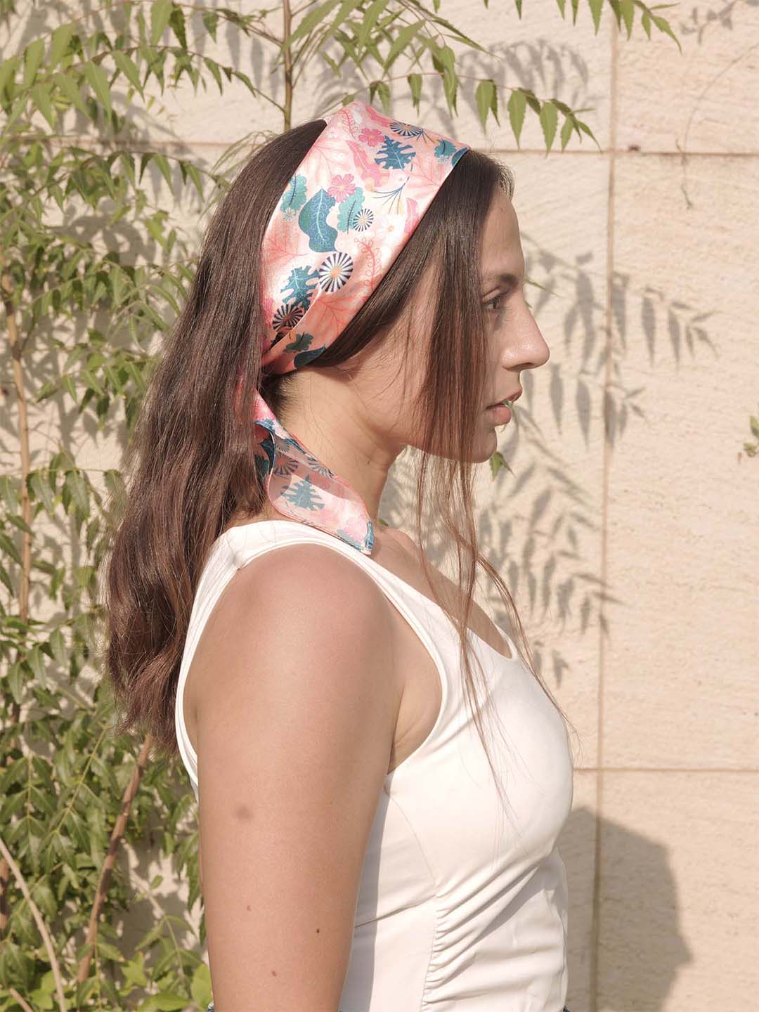 Peach Blossom Bandana Scarf