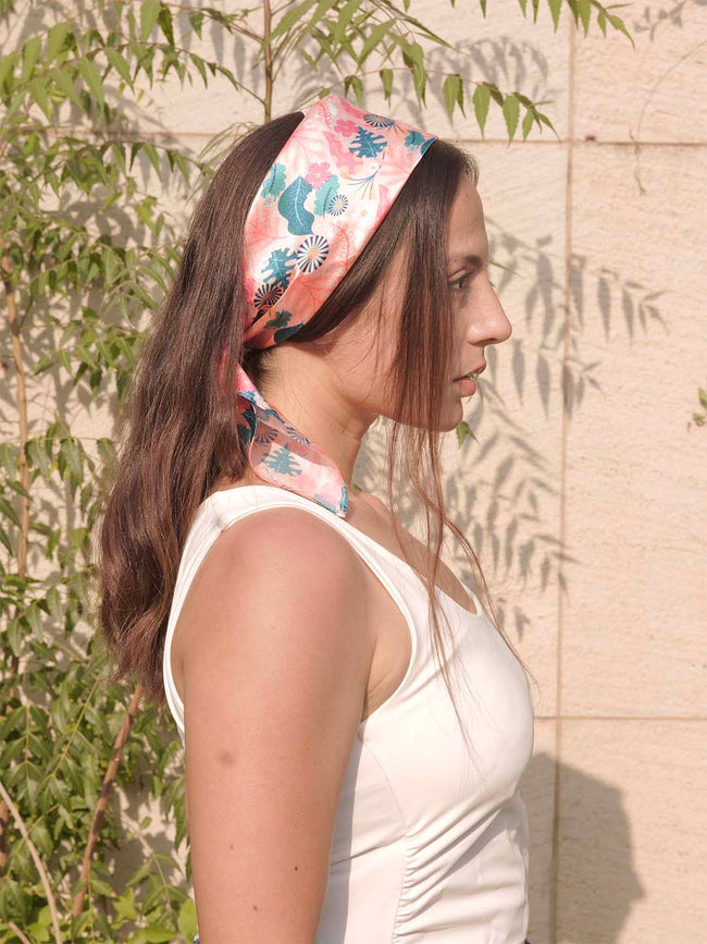 Peach Blossom Bandana Scarf
