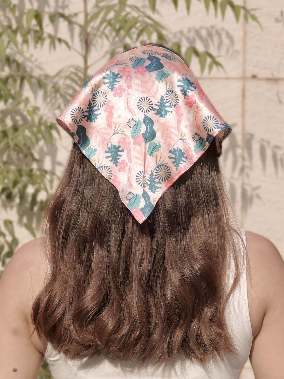 Peach Abstract Headscarf