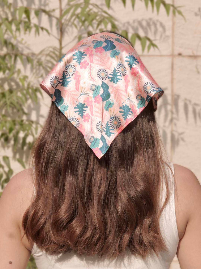 Peach Abstract Headscarf
