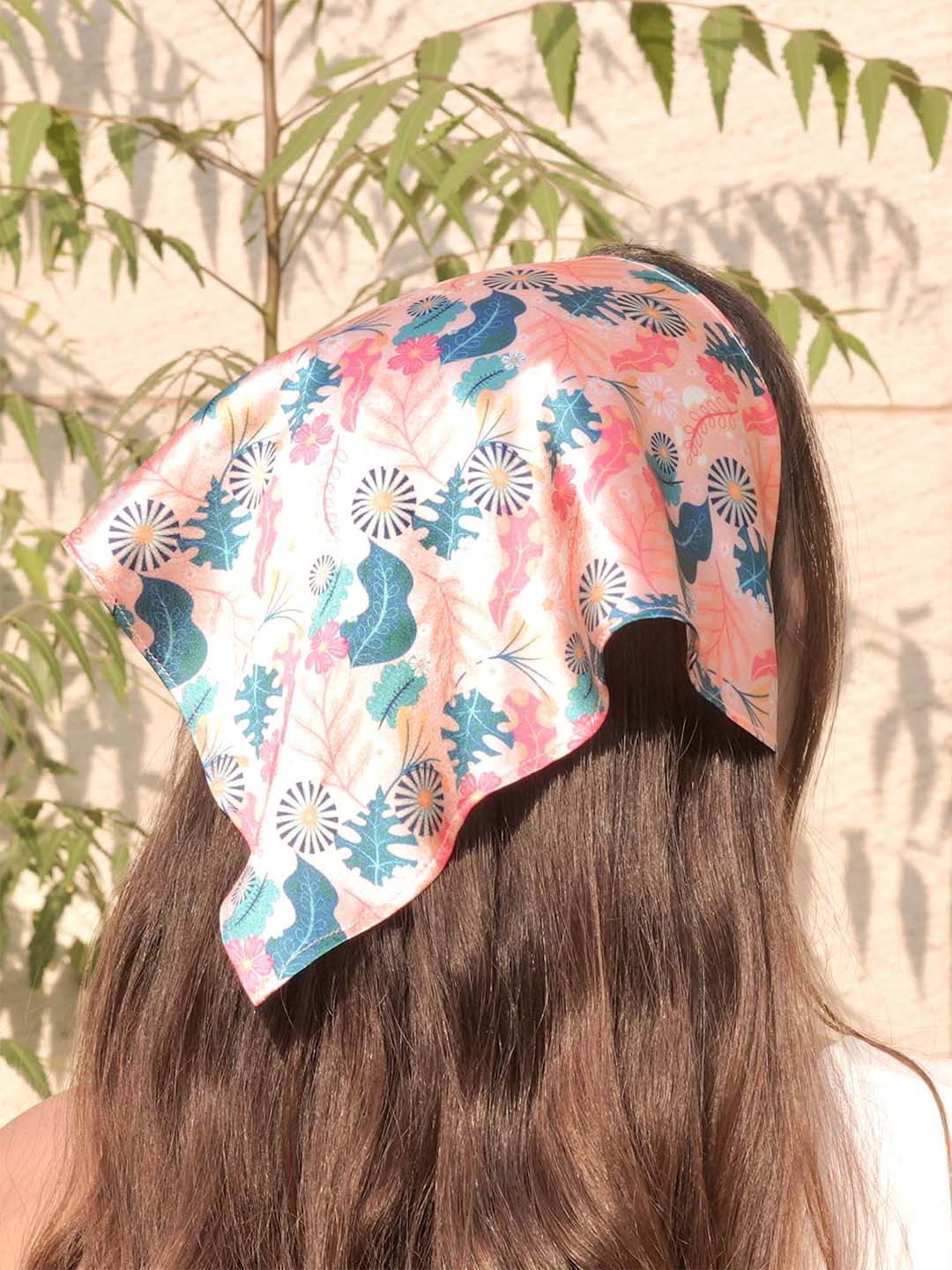 Peach Abstract Headscarf