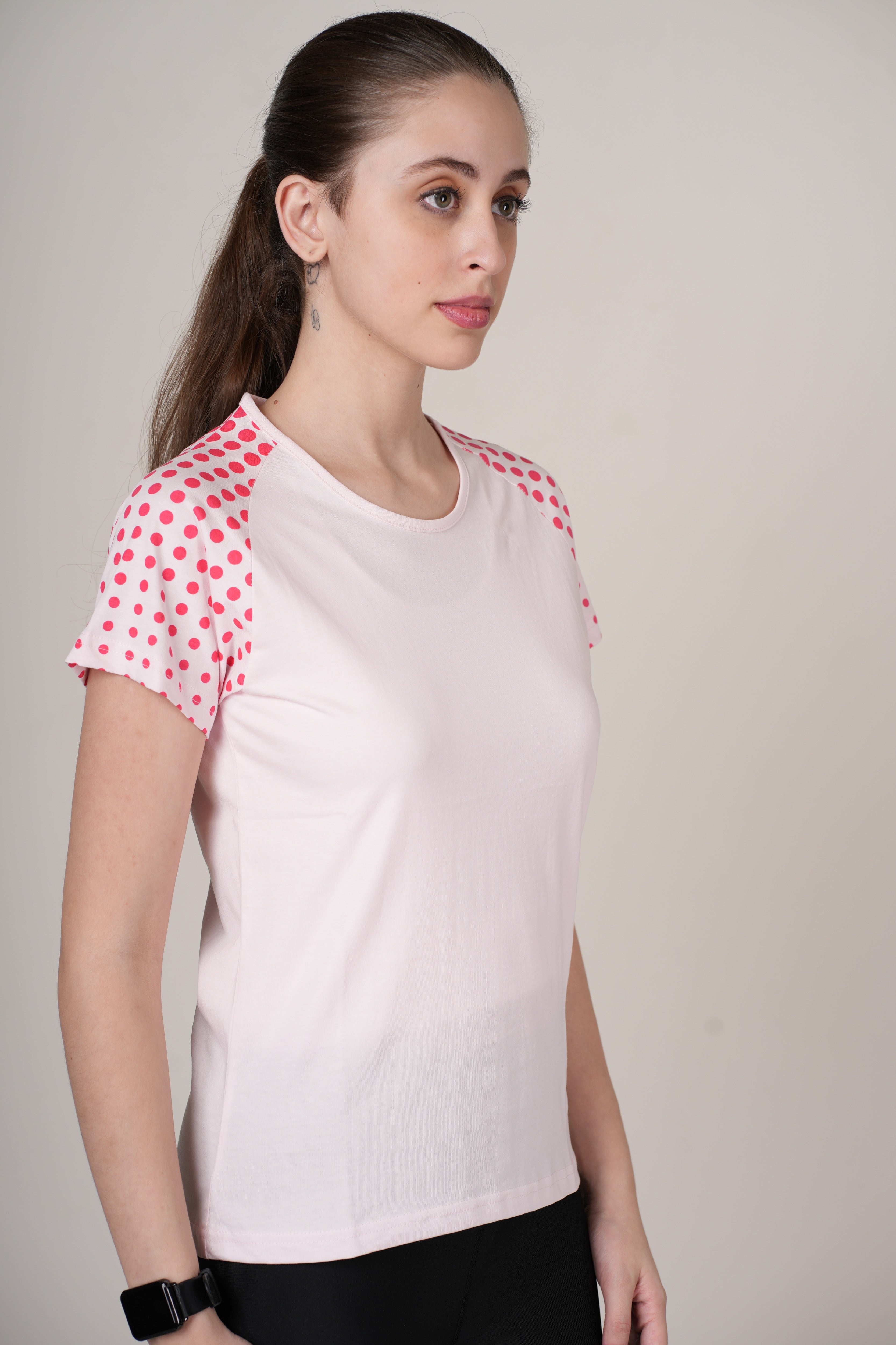 Women Pink Cotton Regular T-Shirt