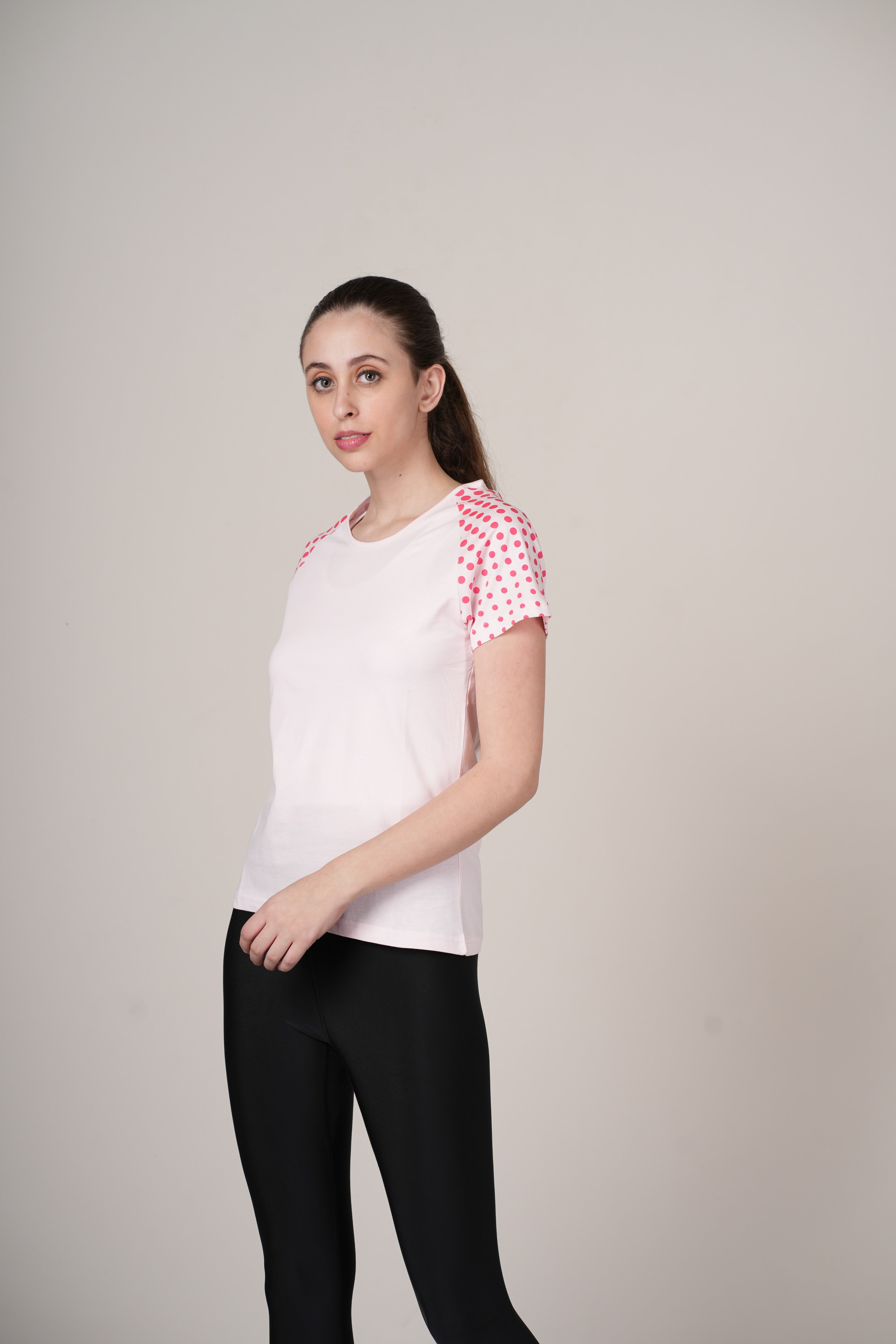 Women Pink Cotton Regular T-Shirt