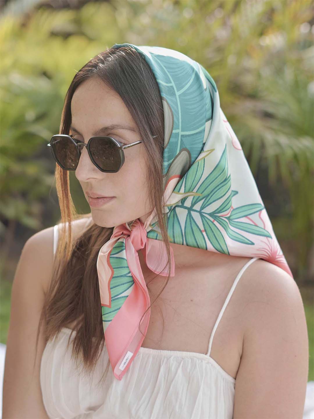 Pink Flora Belle Bandana Scarf