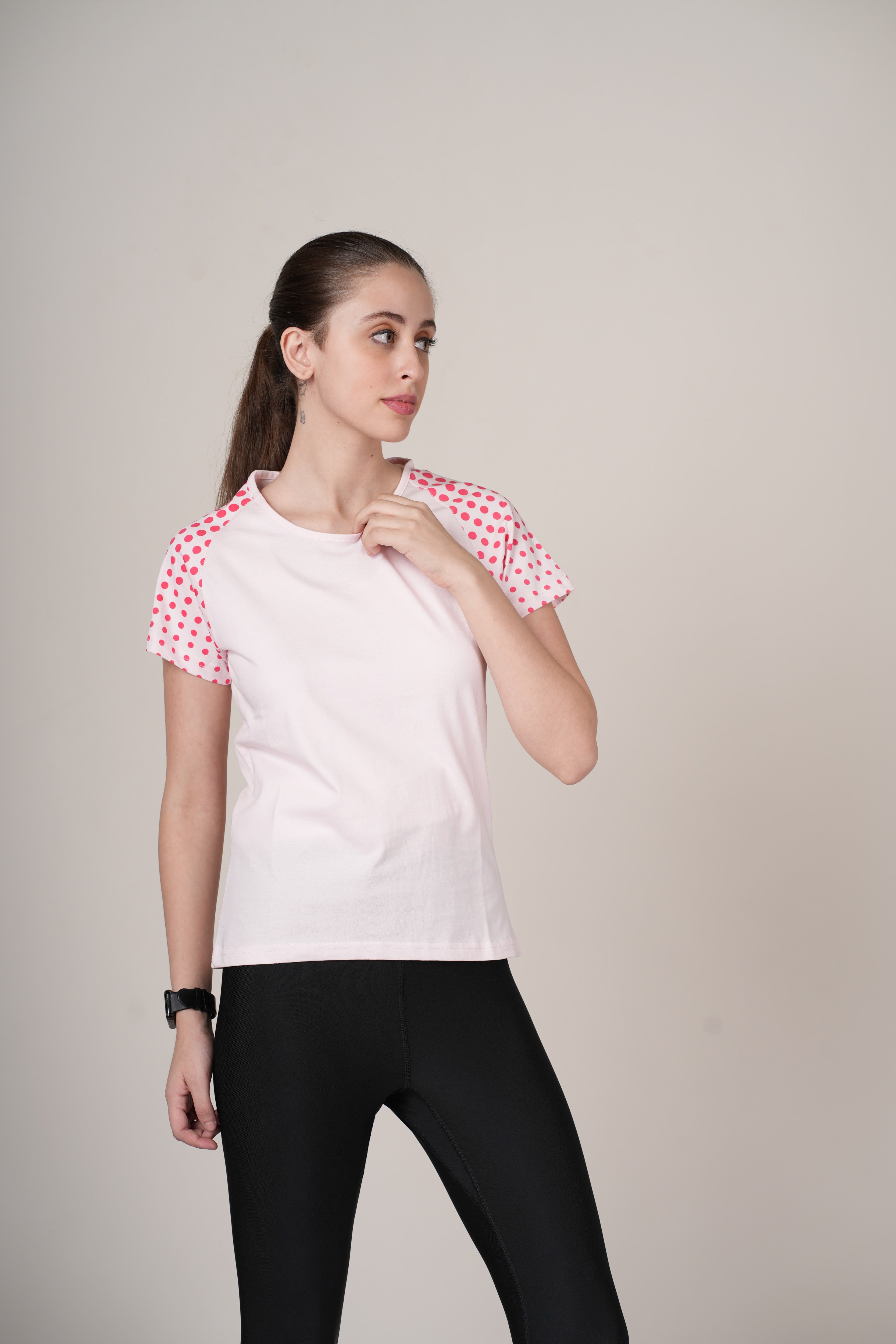 Women Pink Cotton Regular T-Shirt