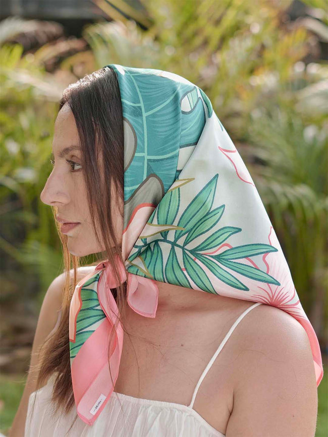 Pink Flora Belle Bandana Scarf