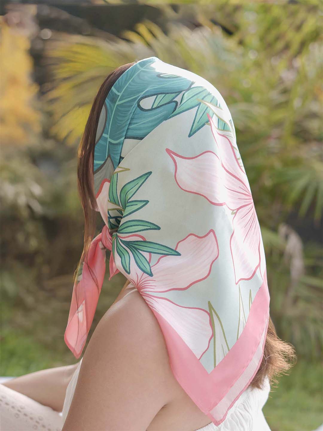 Pink Flora Belle Bandana Scarf