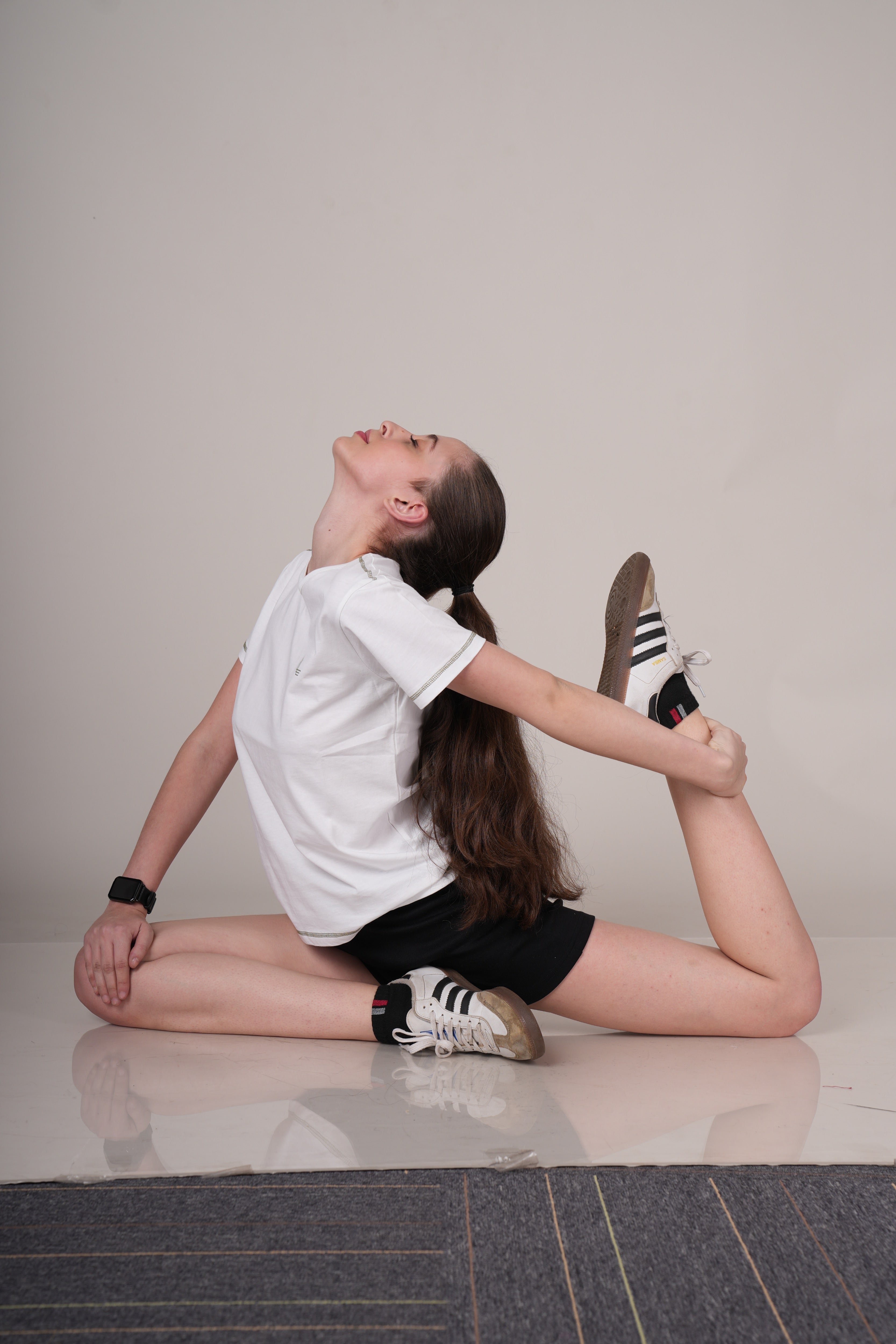 Womens White Cotton Regular T-Shirt