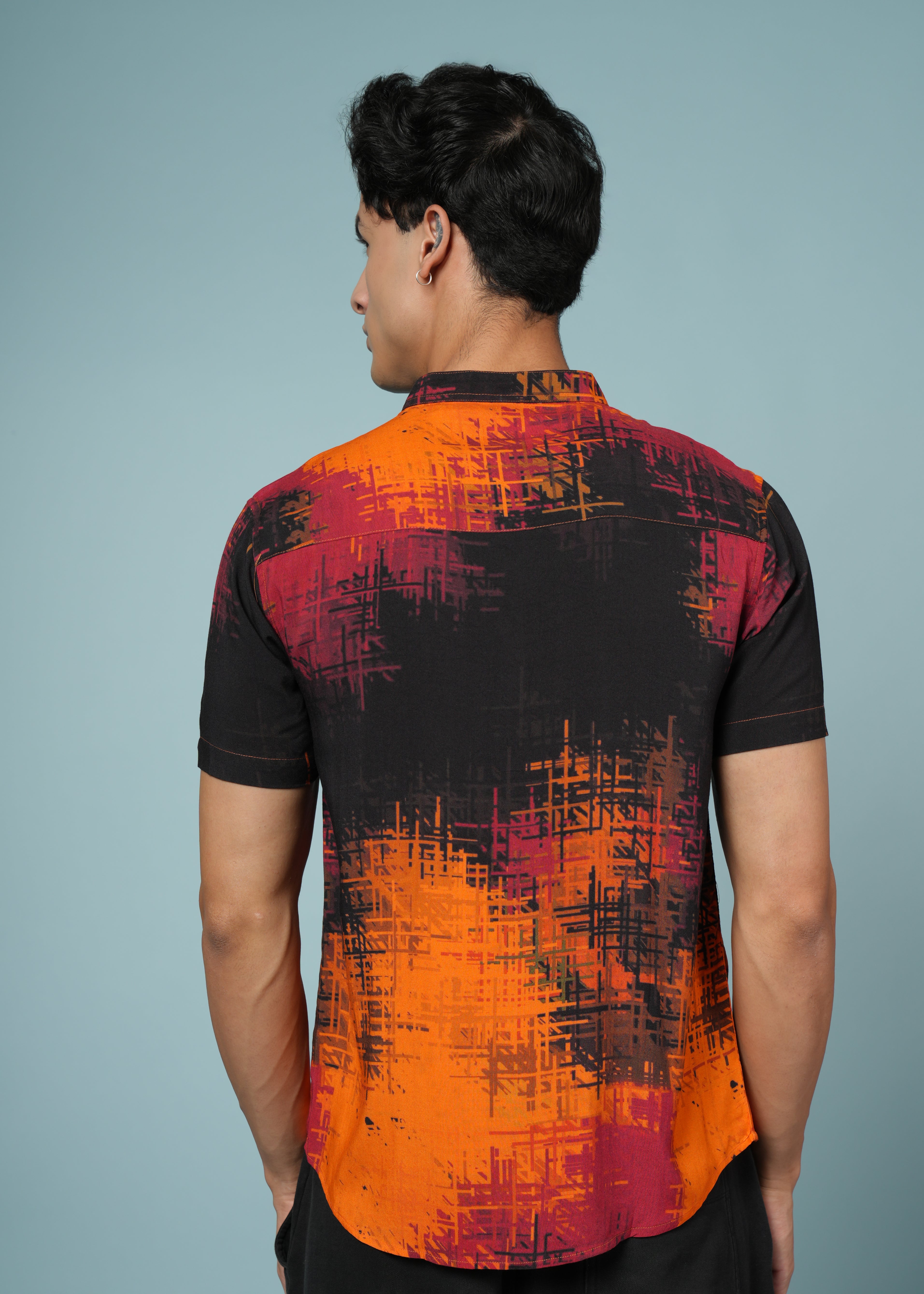 Men Printed Multi  Viscose Rayon Shirt