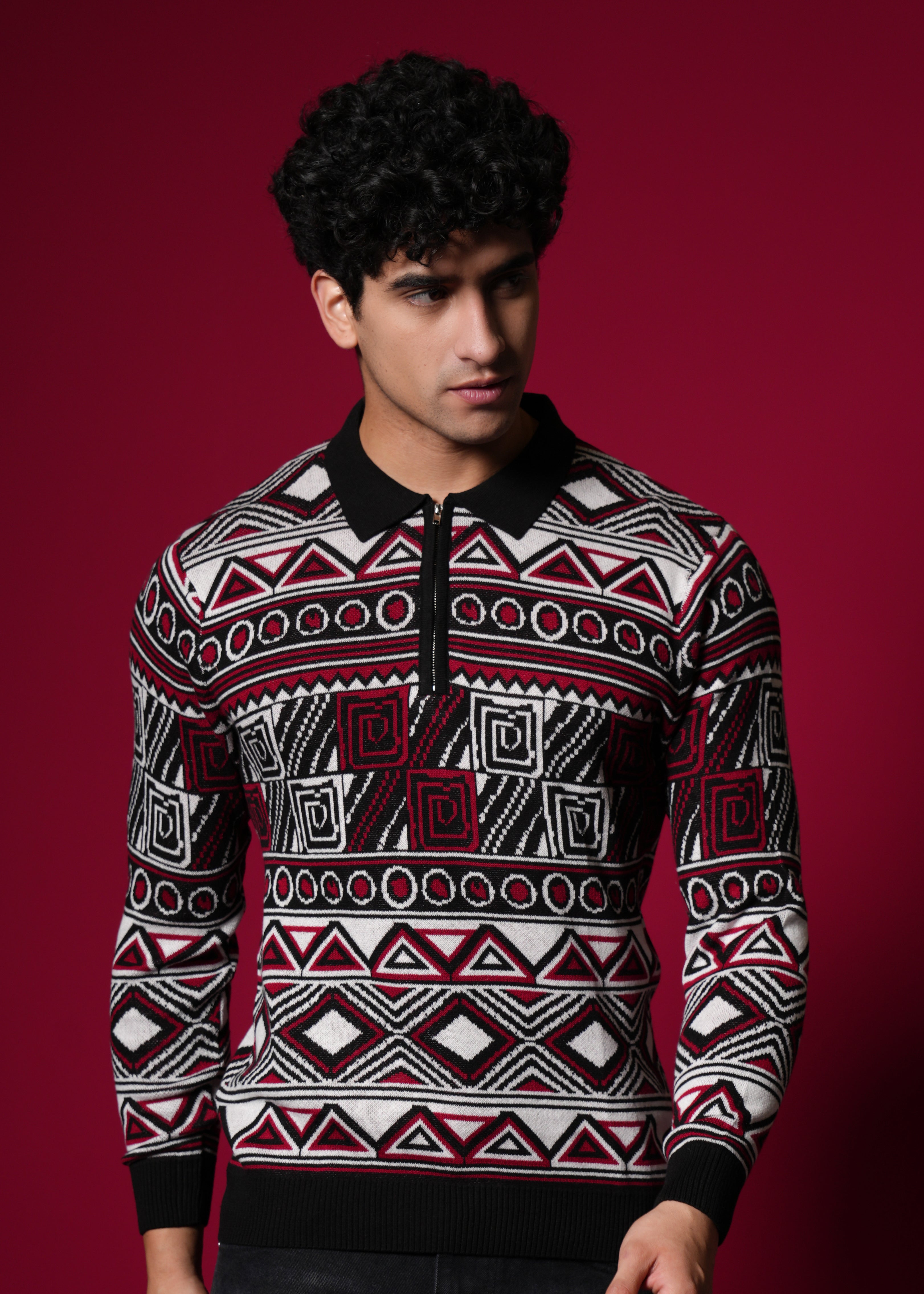 Men Multi-Color Cotton Sweatshirt