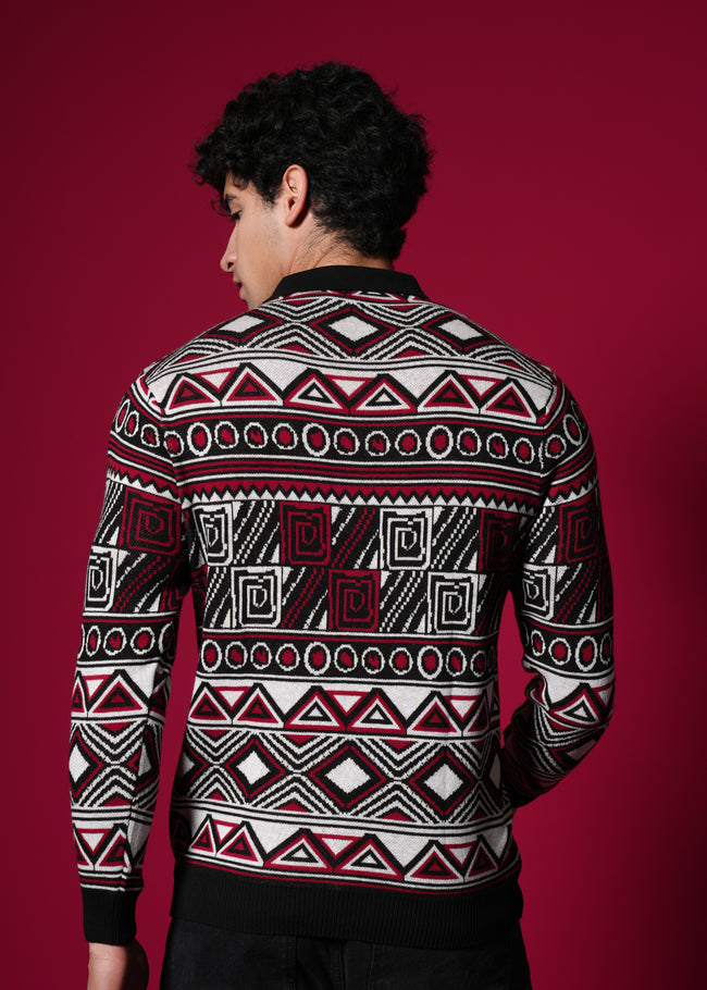 Men Multi-Color Cotton Sweatshirt