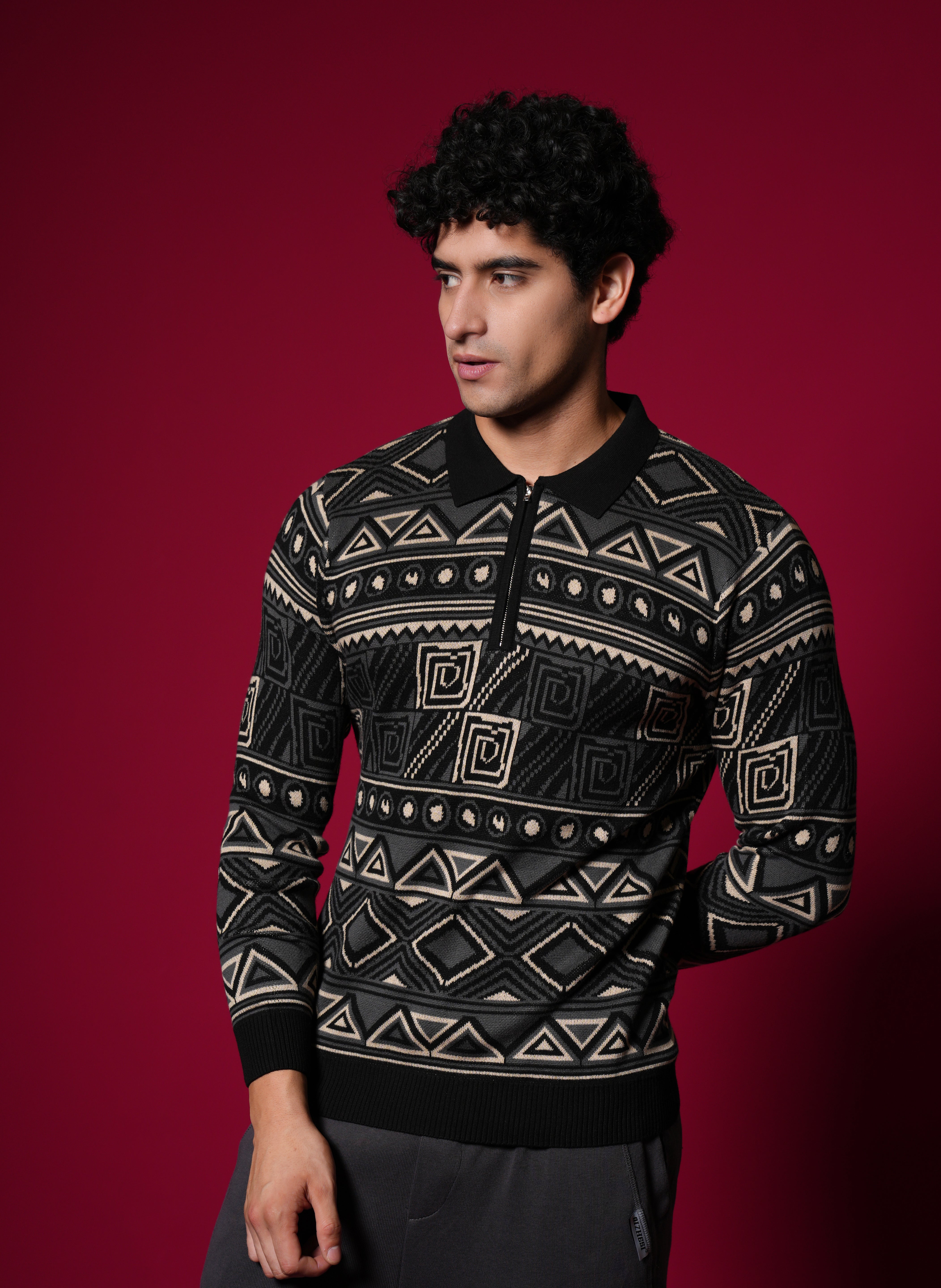 Men Multi-Color Cotton Sweatshirt