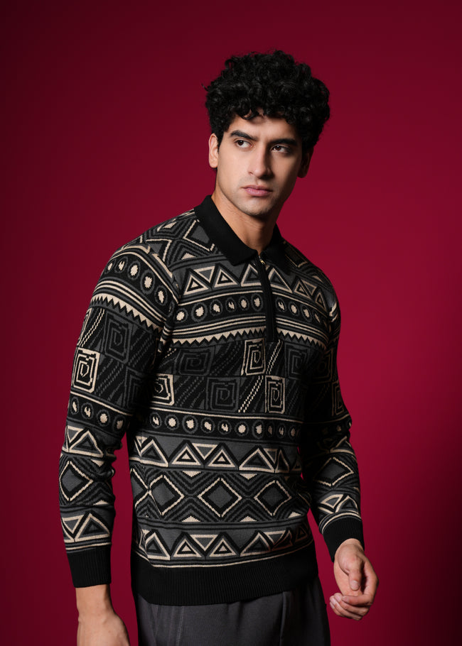 Men Multi-Color Cotton Sweatshirt