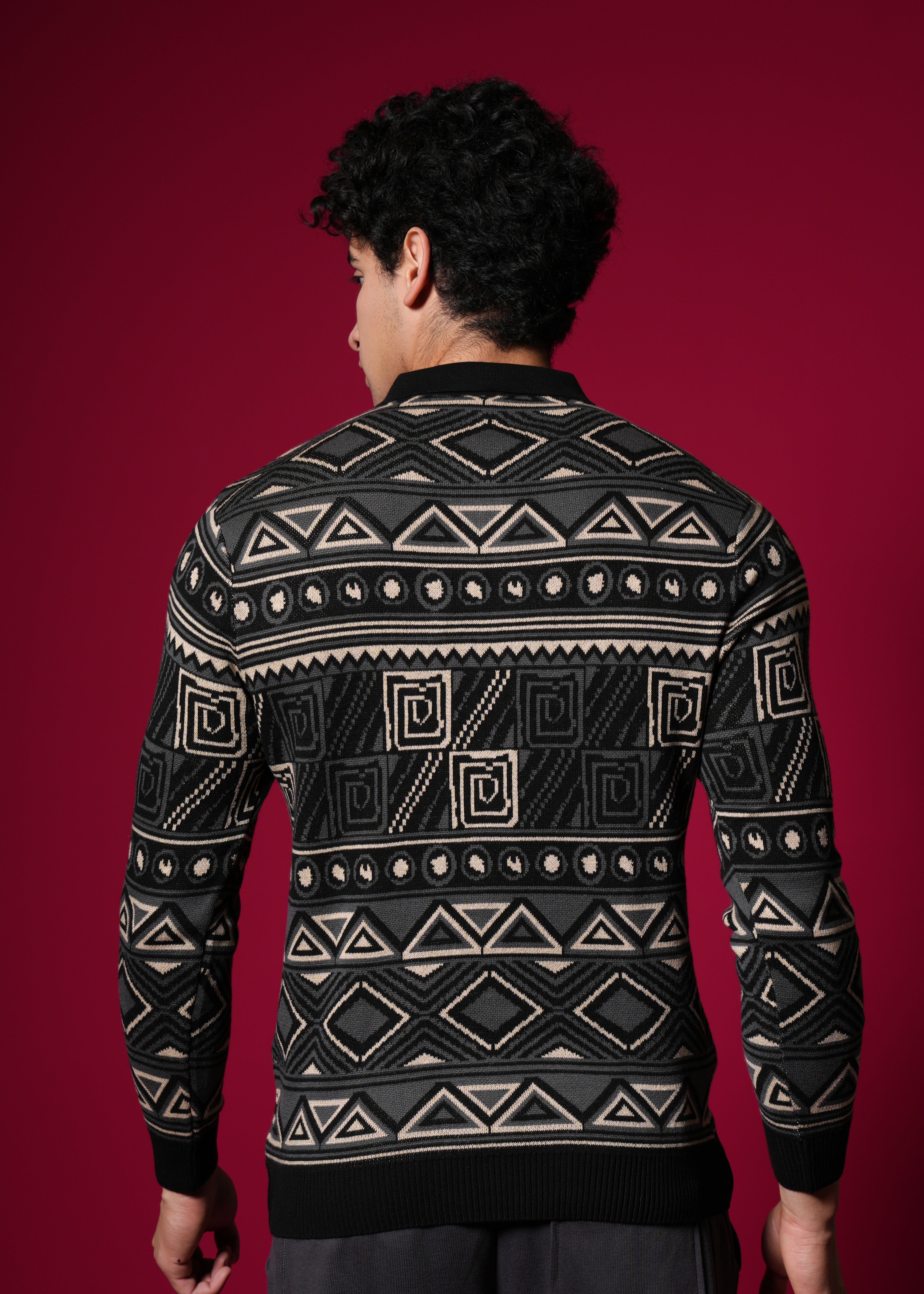 Men Multi-Color Cotton Sweatshirt