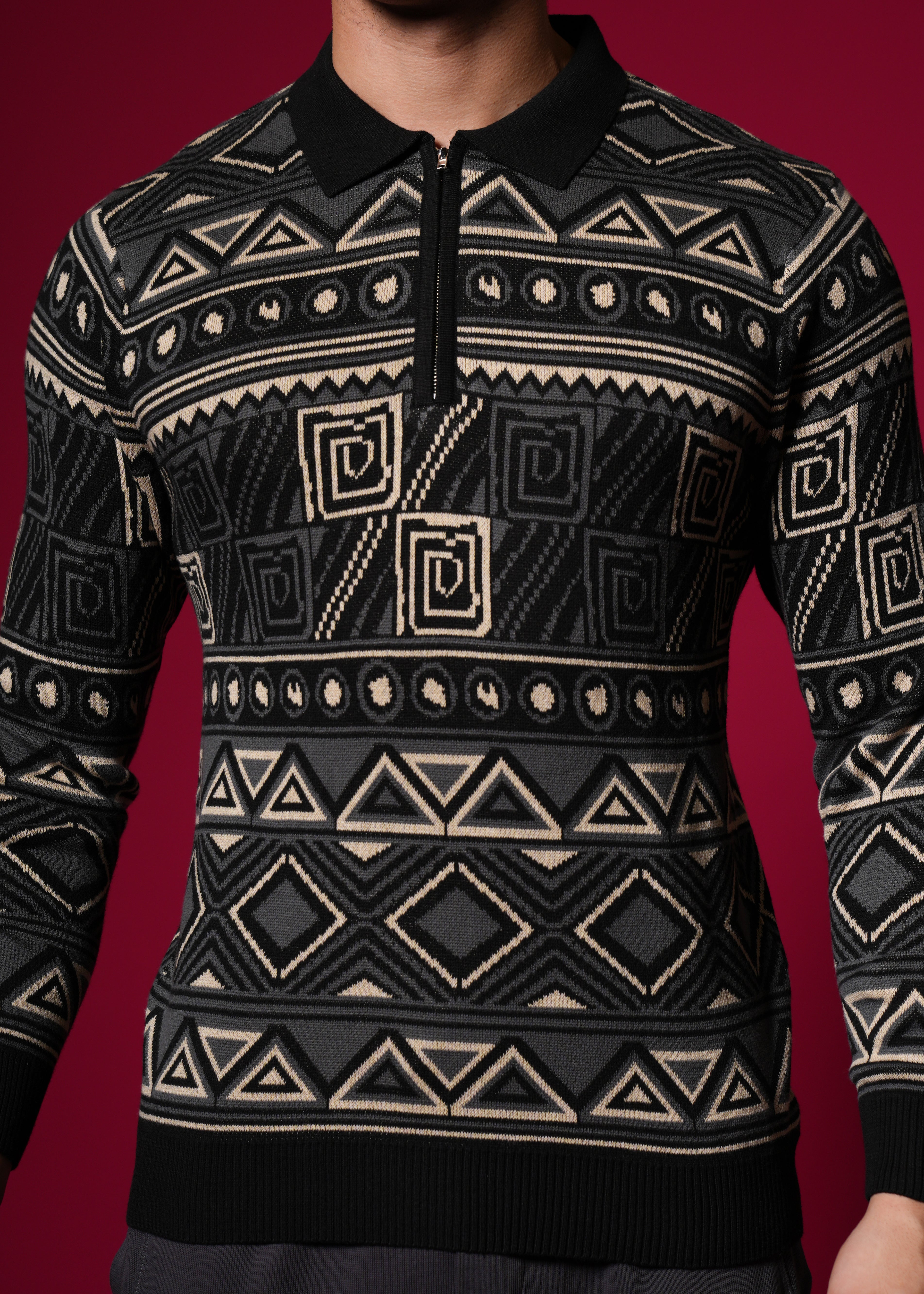 Men Multi-Color Cotton Sweatshirt