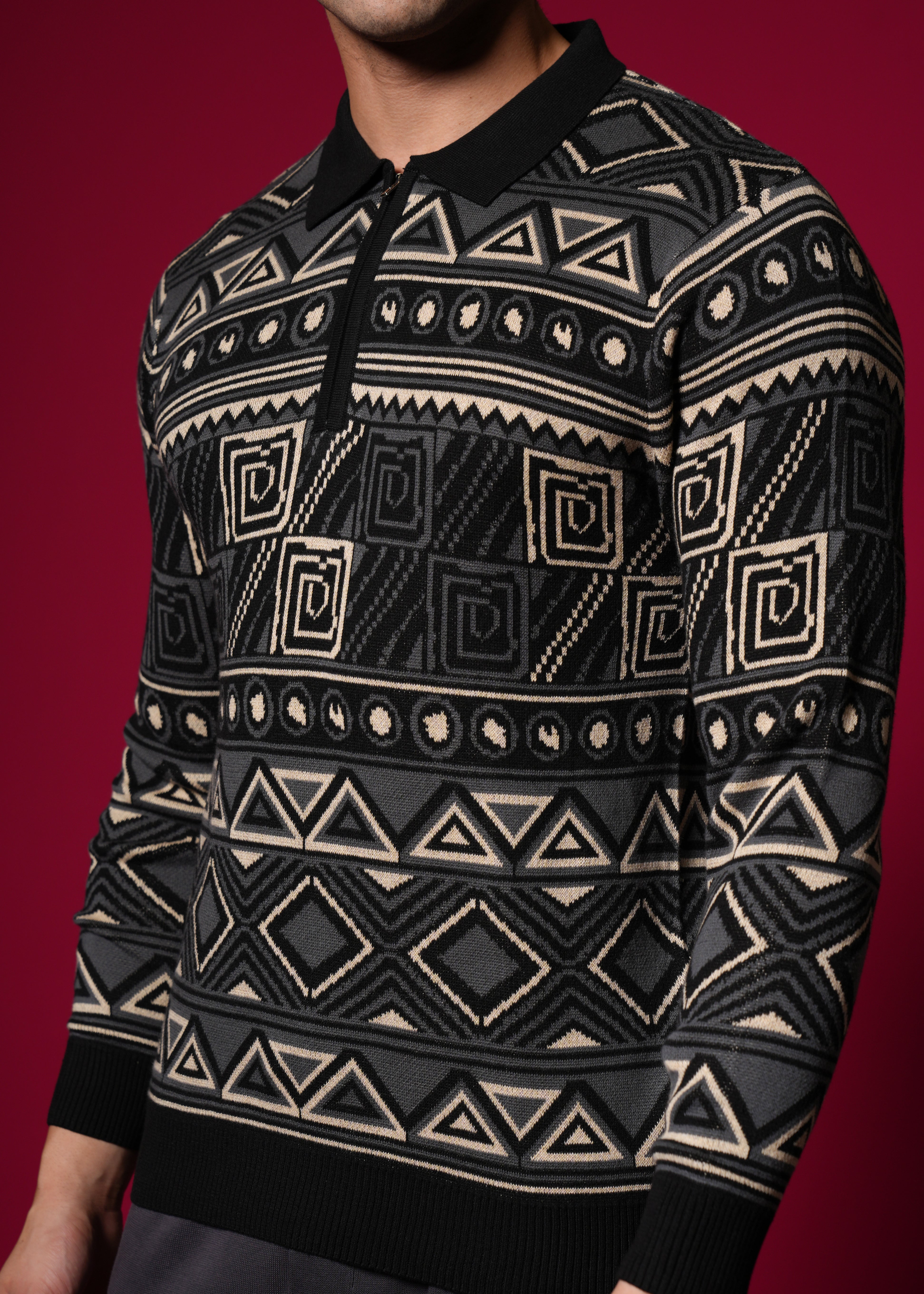 Men Multi-Color Cotton Sweatshirt