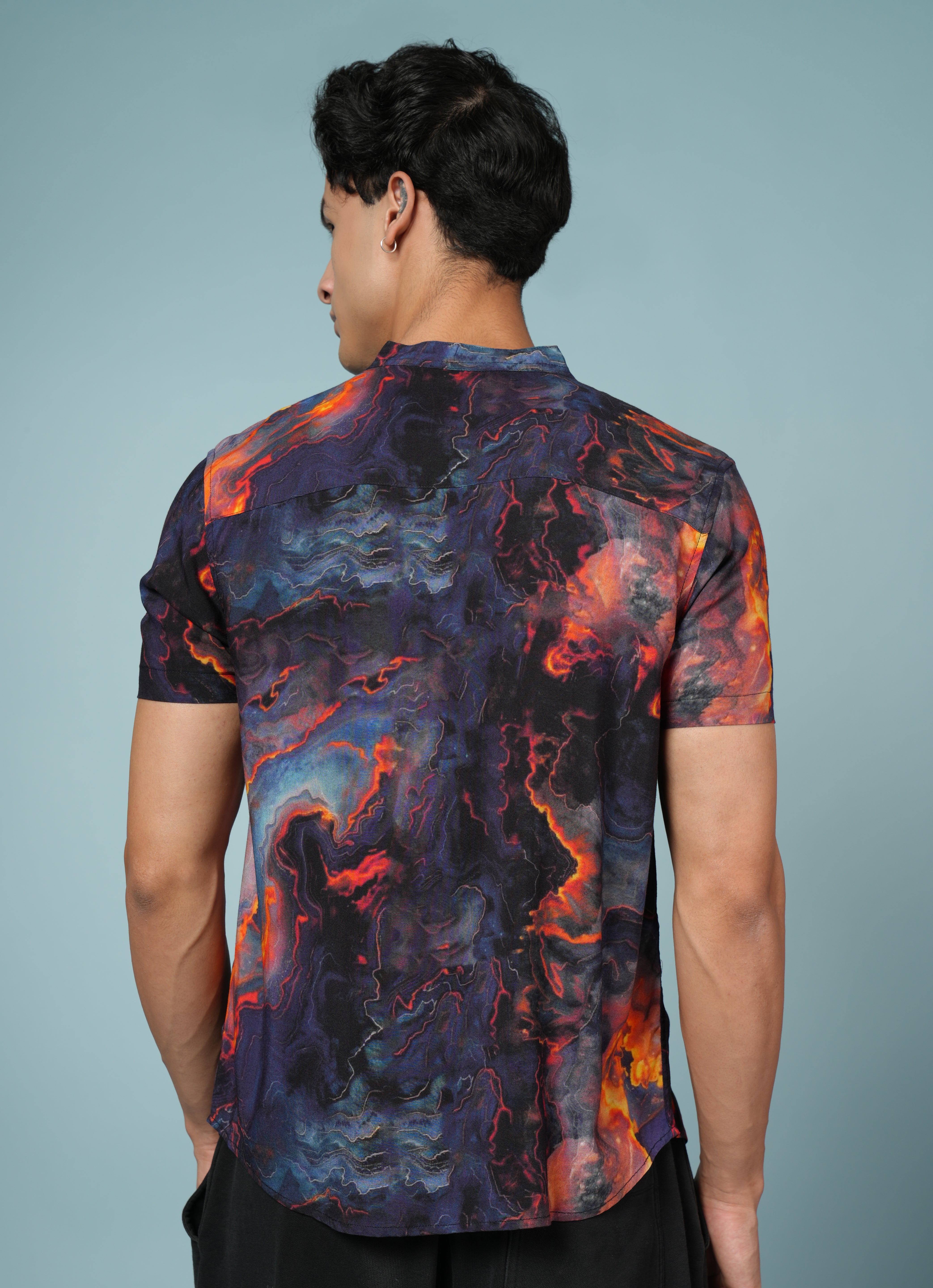 Men Printed Multi  Viscose Rayon Shirt