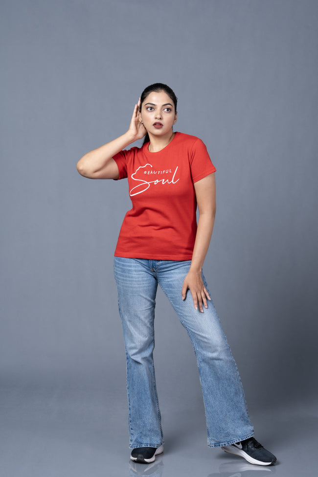 Women  Pink Cotton Tshirt