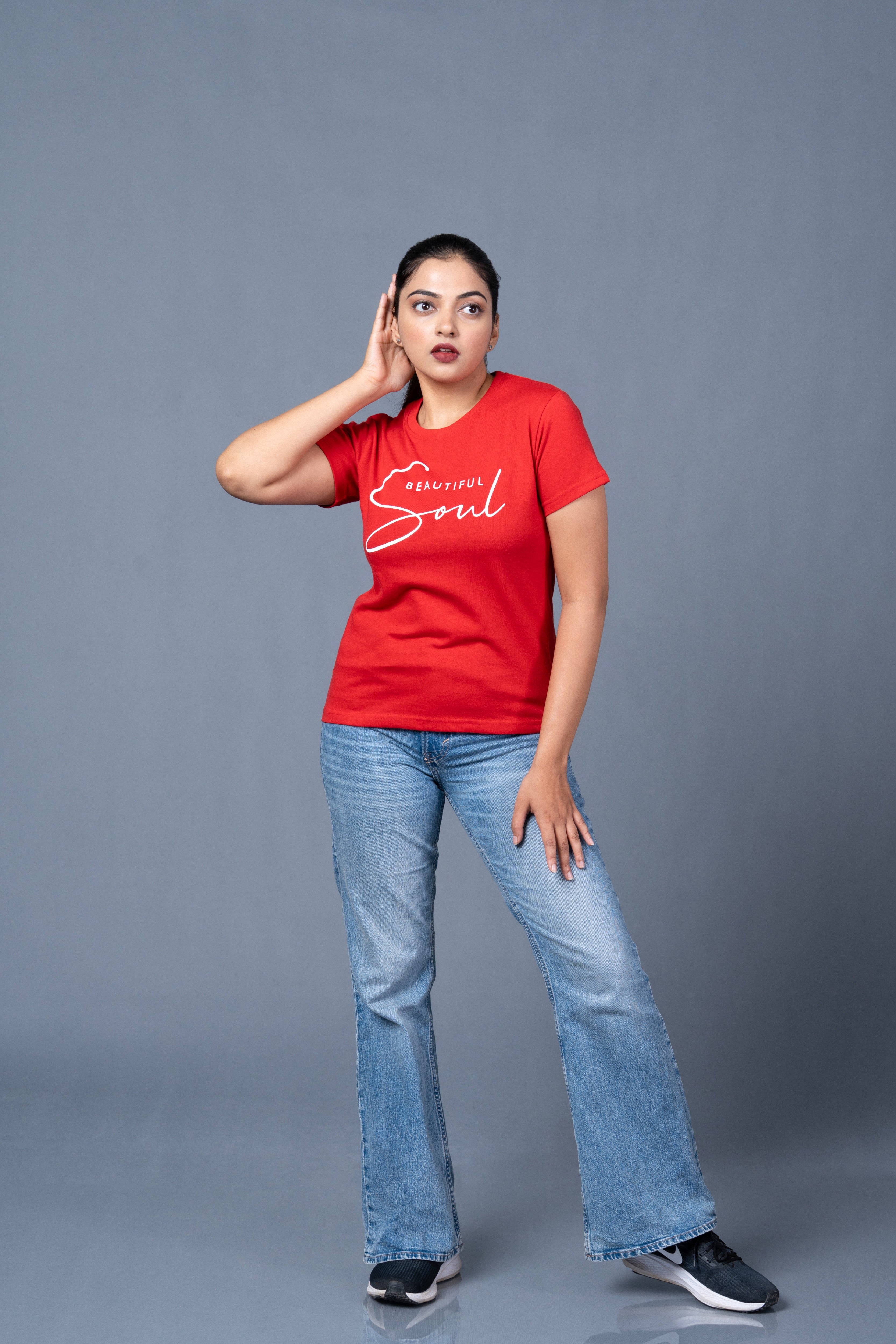 Women Pink Printed Cotton Regular T-Shirt
