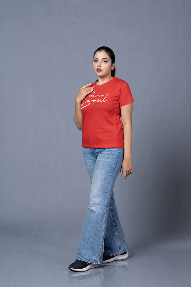 Women  Pink Cotton Tshirt