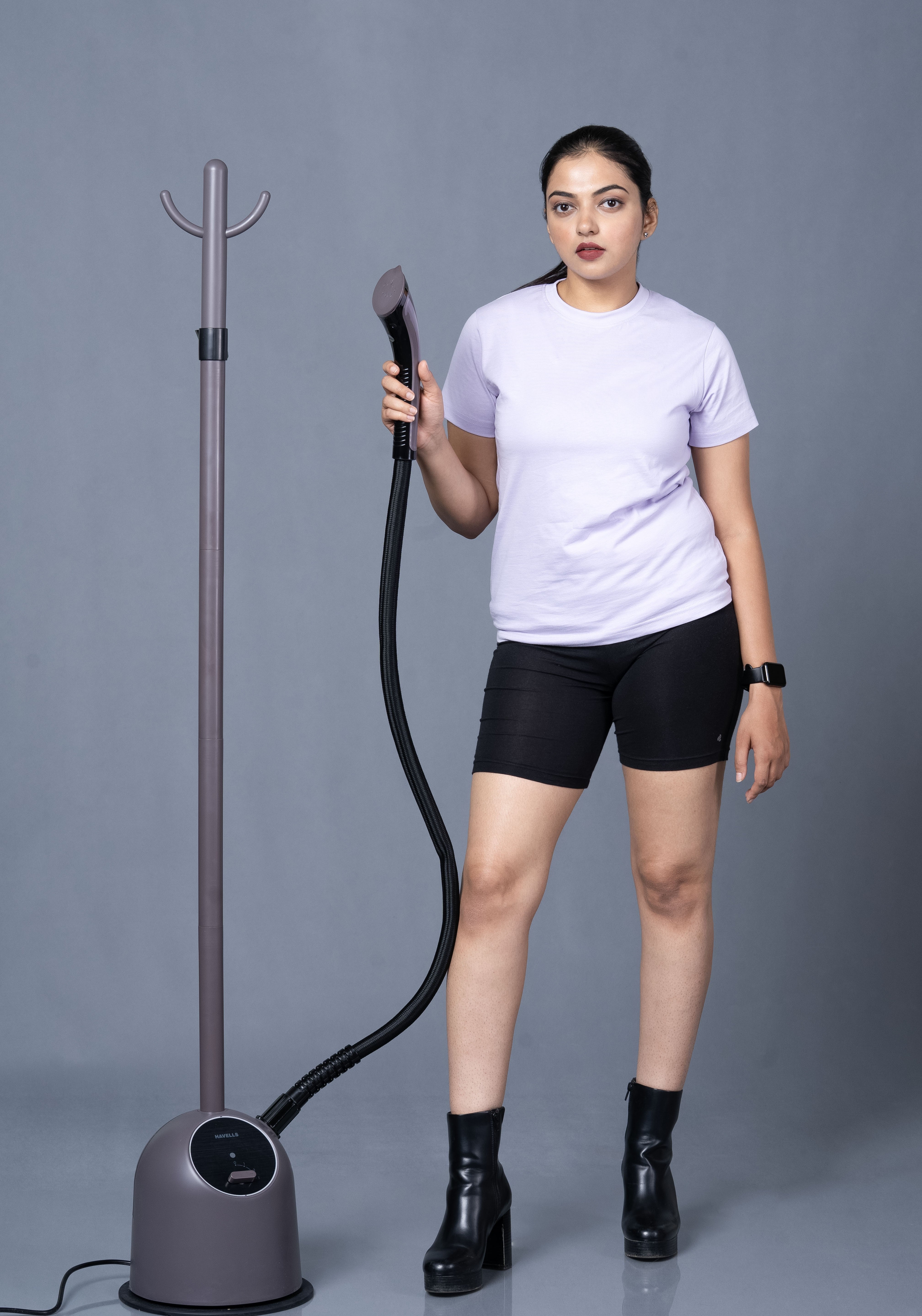 Women Blue Round Neck Tshirt