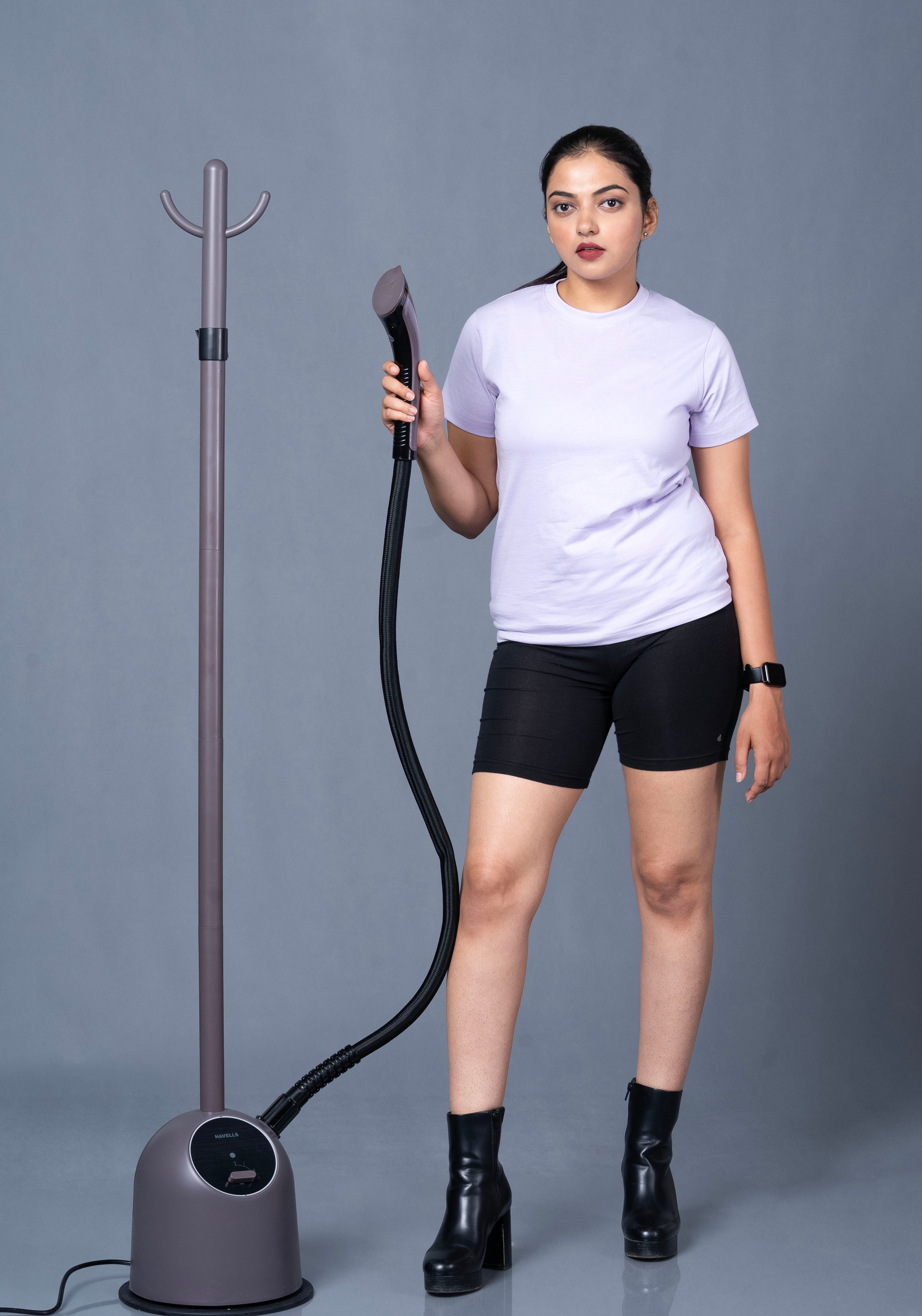 Women Lavender Cotton Regular T-Shirt