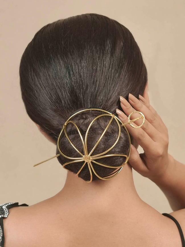 Women Gold Tara Bun Holder