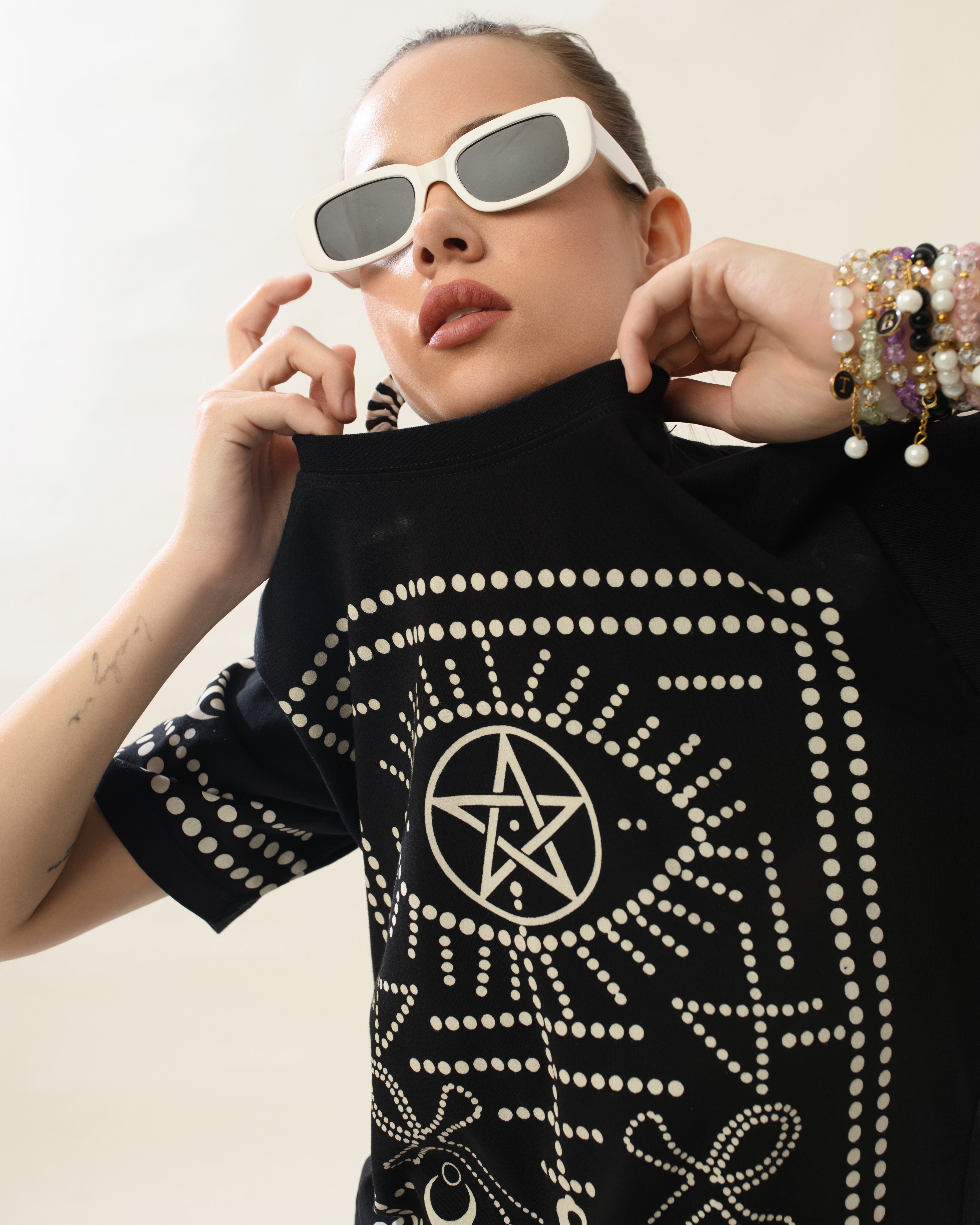 Women Black Cotton Round Neck Dress