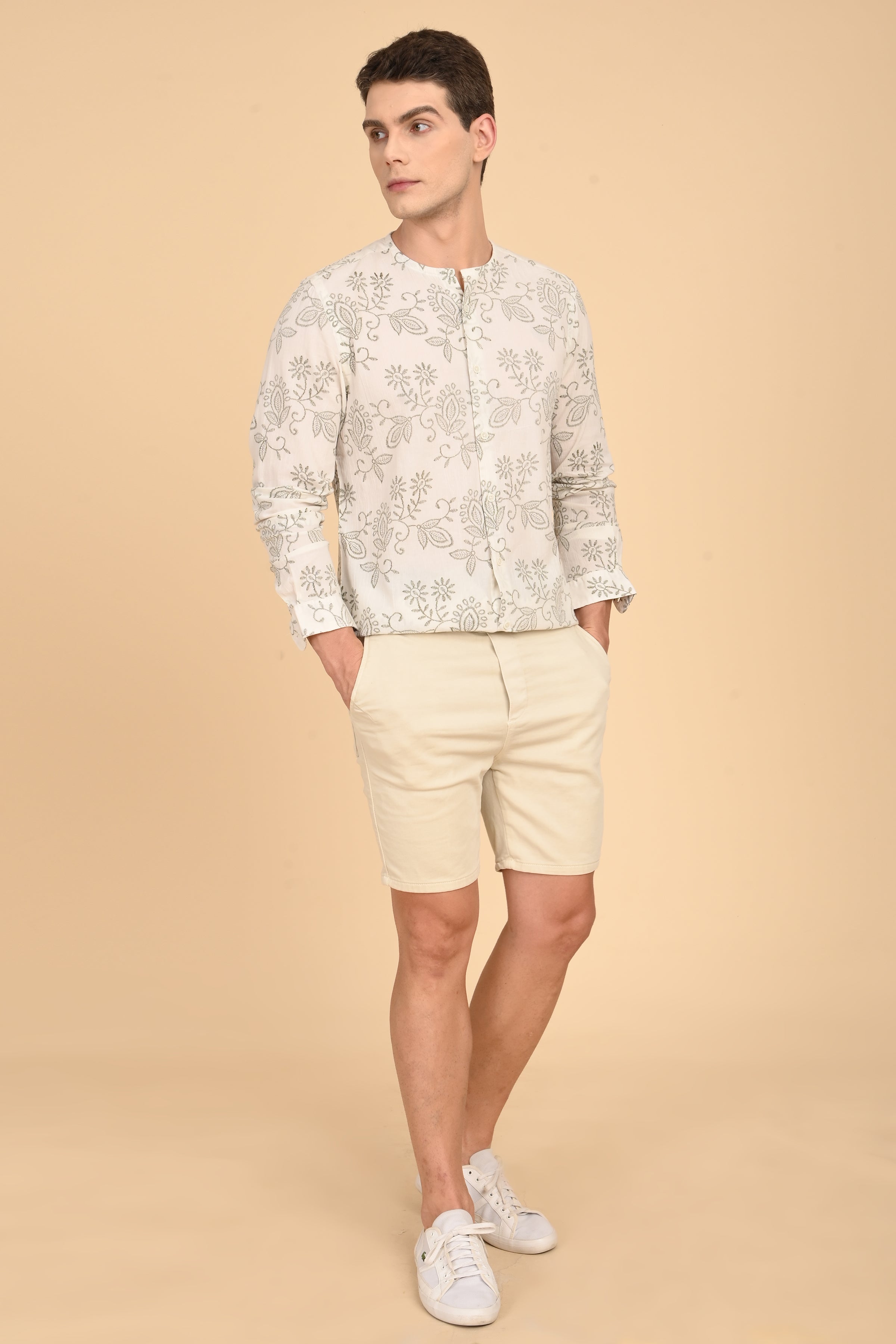 Men Crinkle Printed Shirt