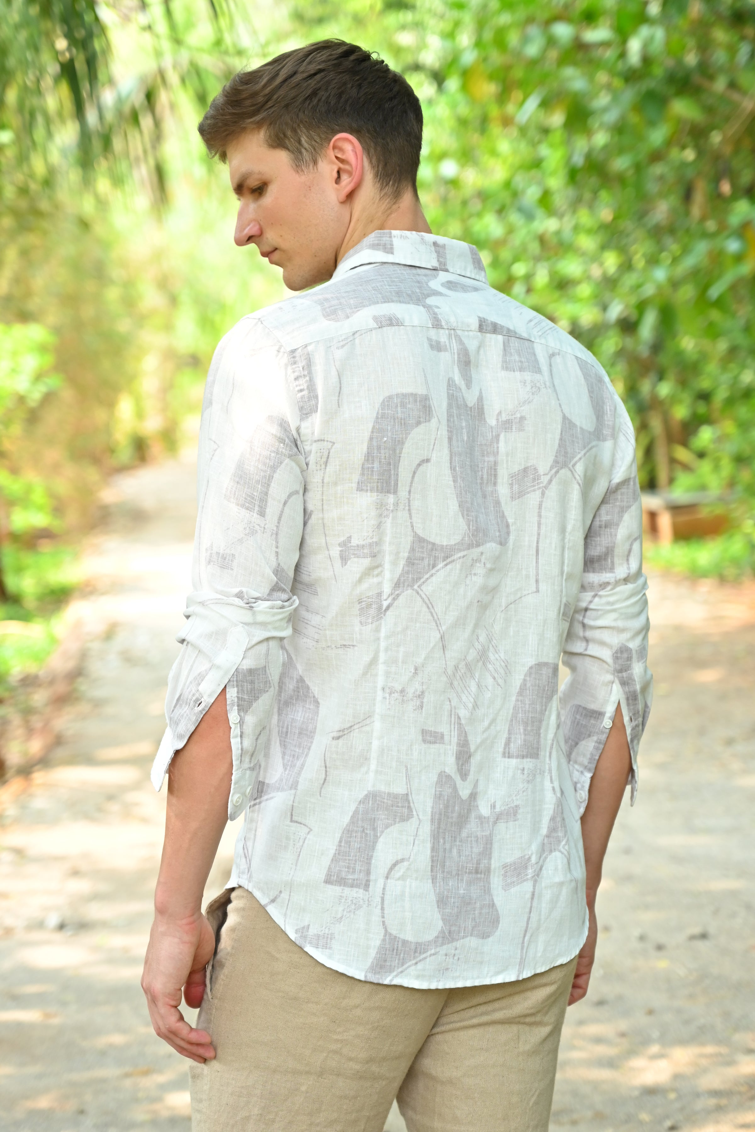 Men Viscose Blend Printed Shirt