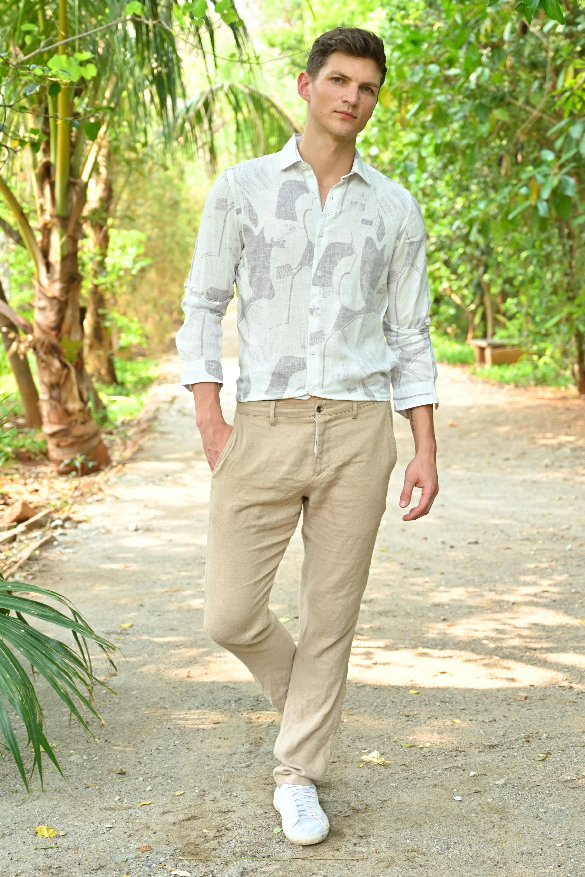 Men Viscose Blend Printed Shirt