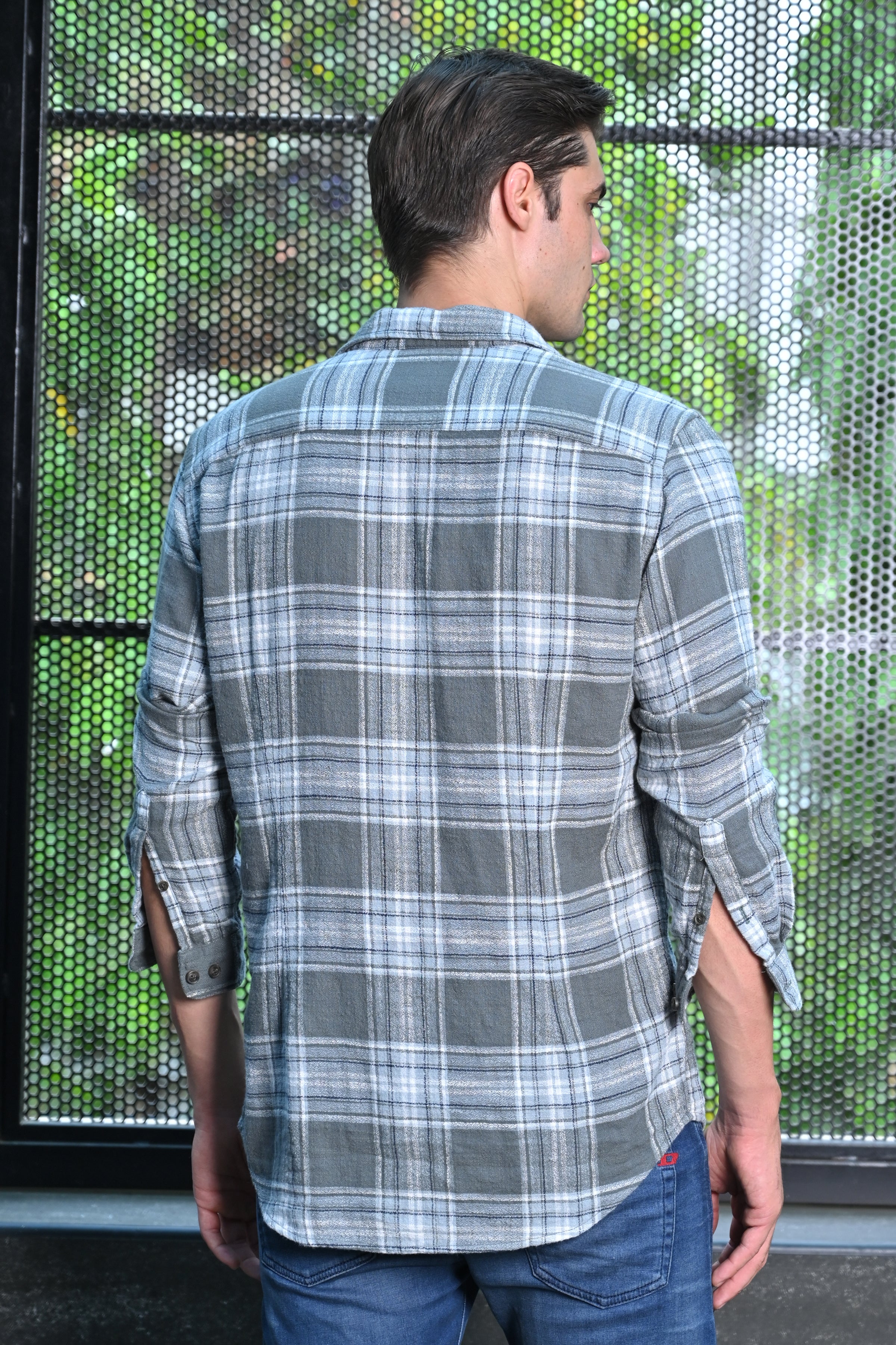 Men Cotton Check Shirt