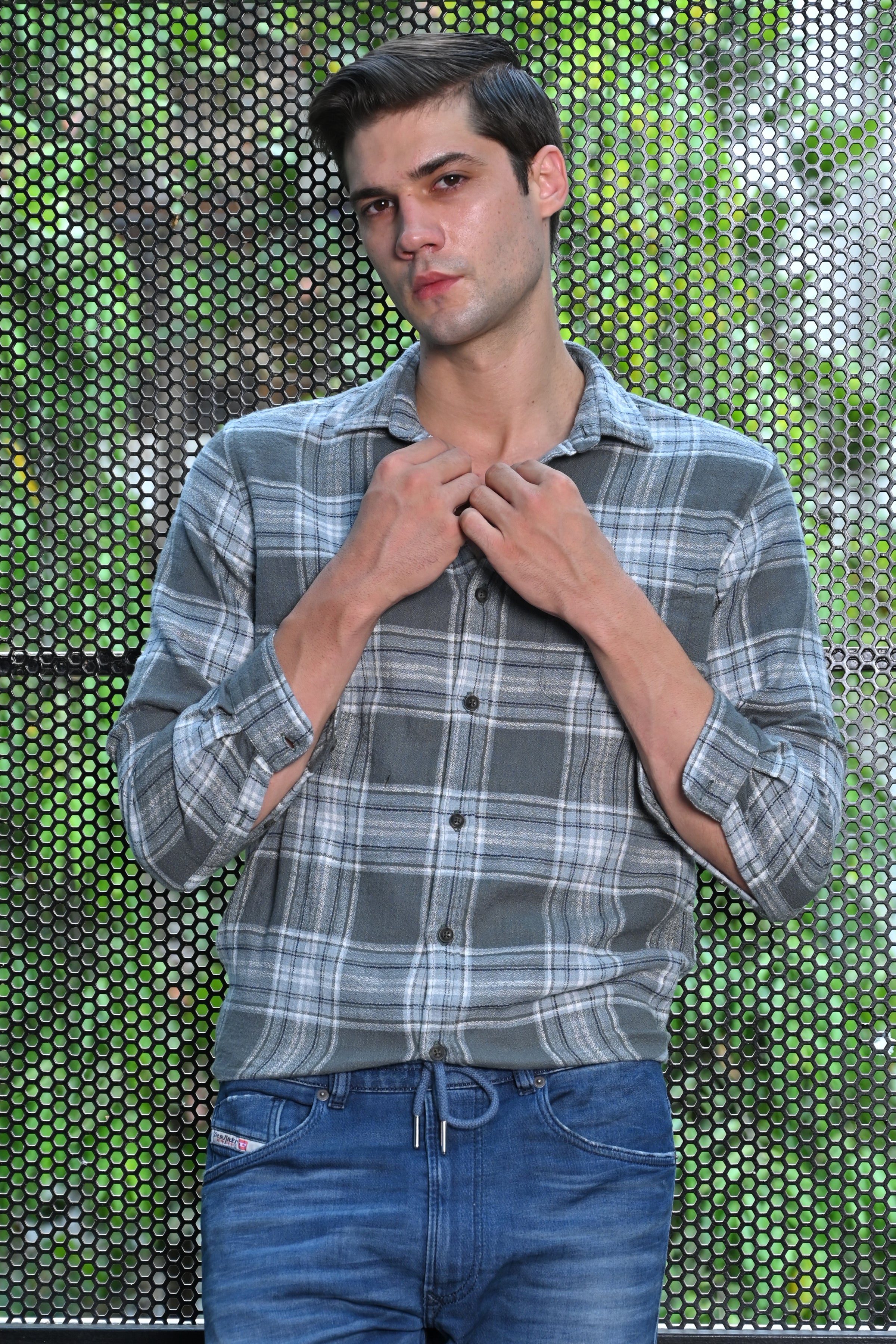 Men Cotton Check Shirt