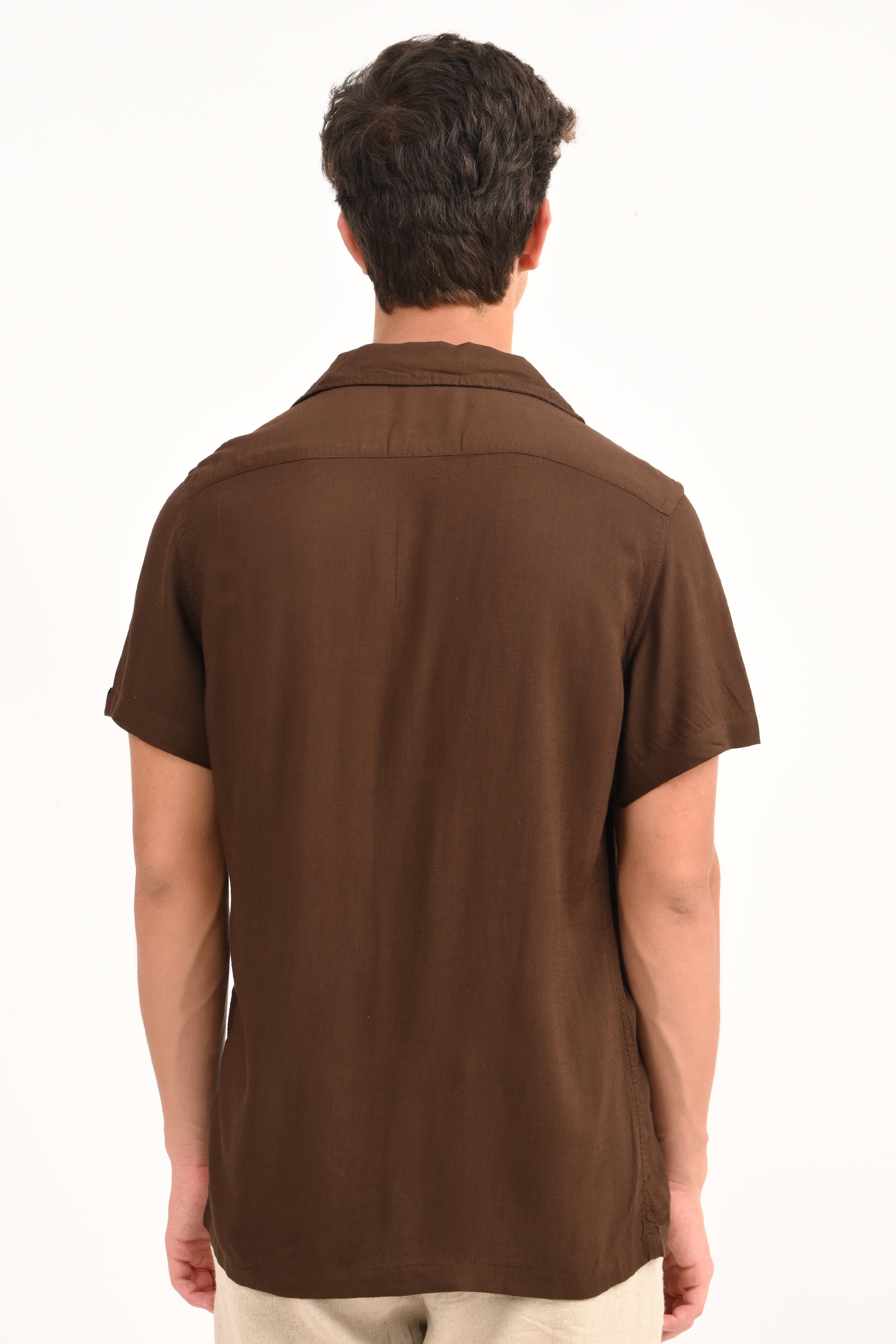 Men Pure Viscose Solid Shirt