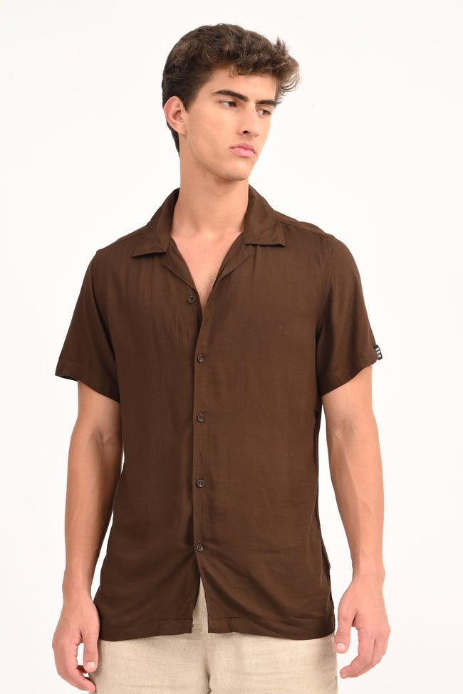 Men Pure Viscose Solid Shirt