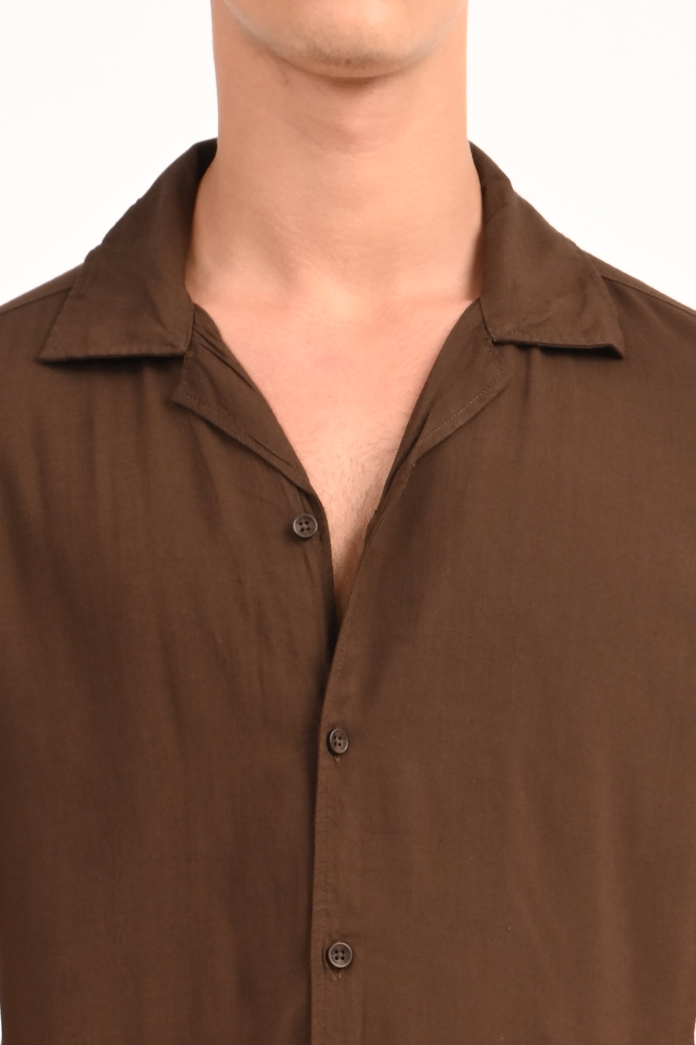 Men Pure Viscose Solid Shirt