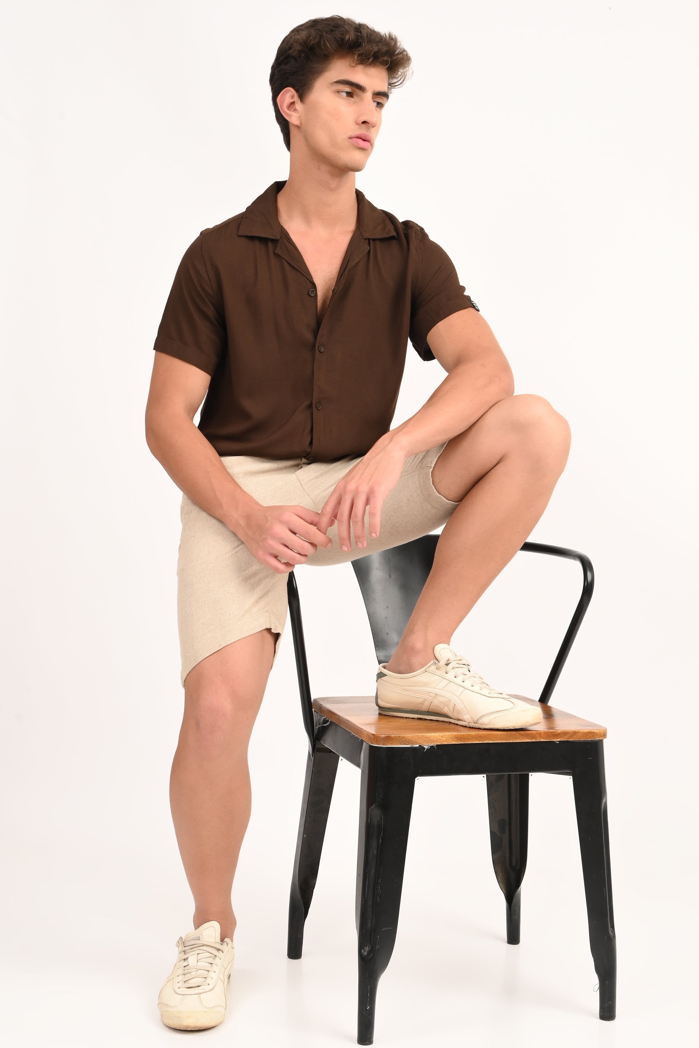 Men Pure Viscose Solid Shirt