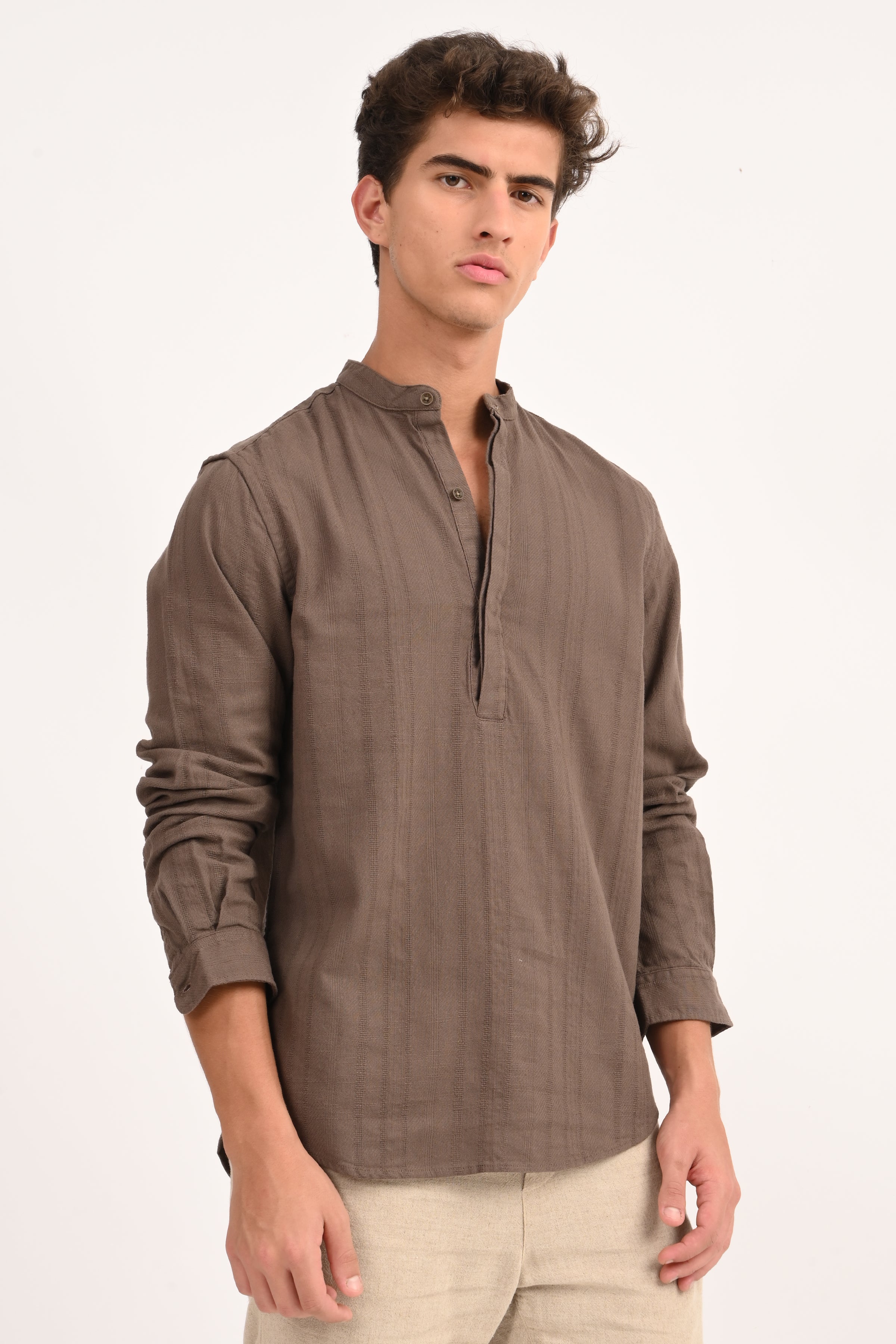 Men Dobby Striped Shirt