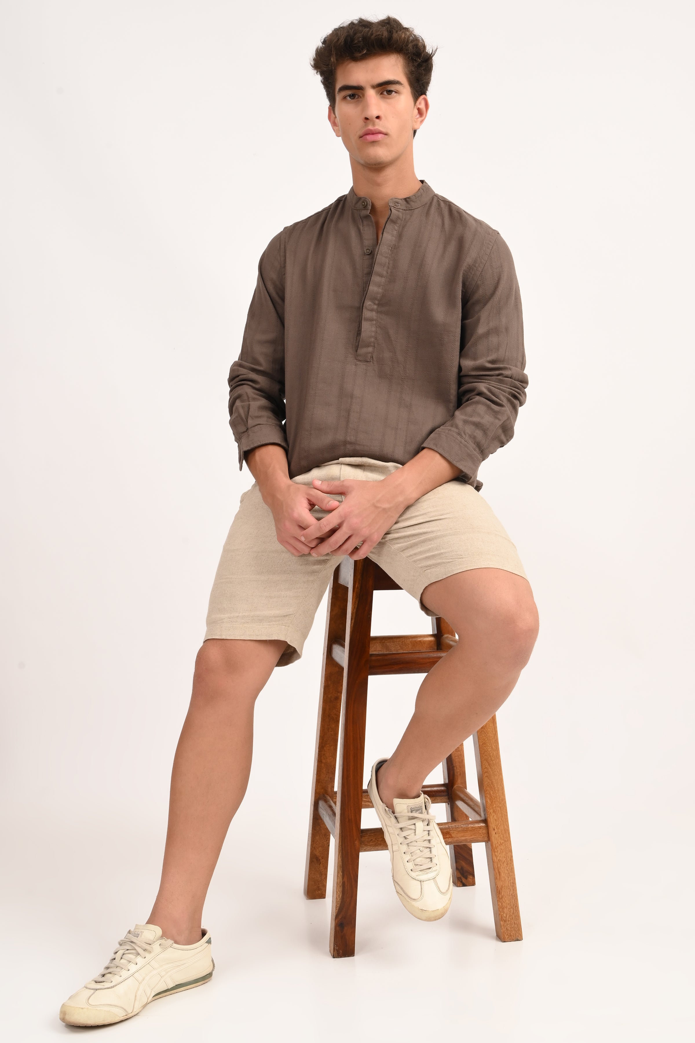 Men Dobby Striped Shirt