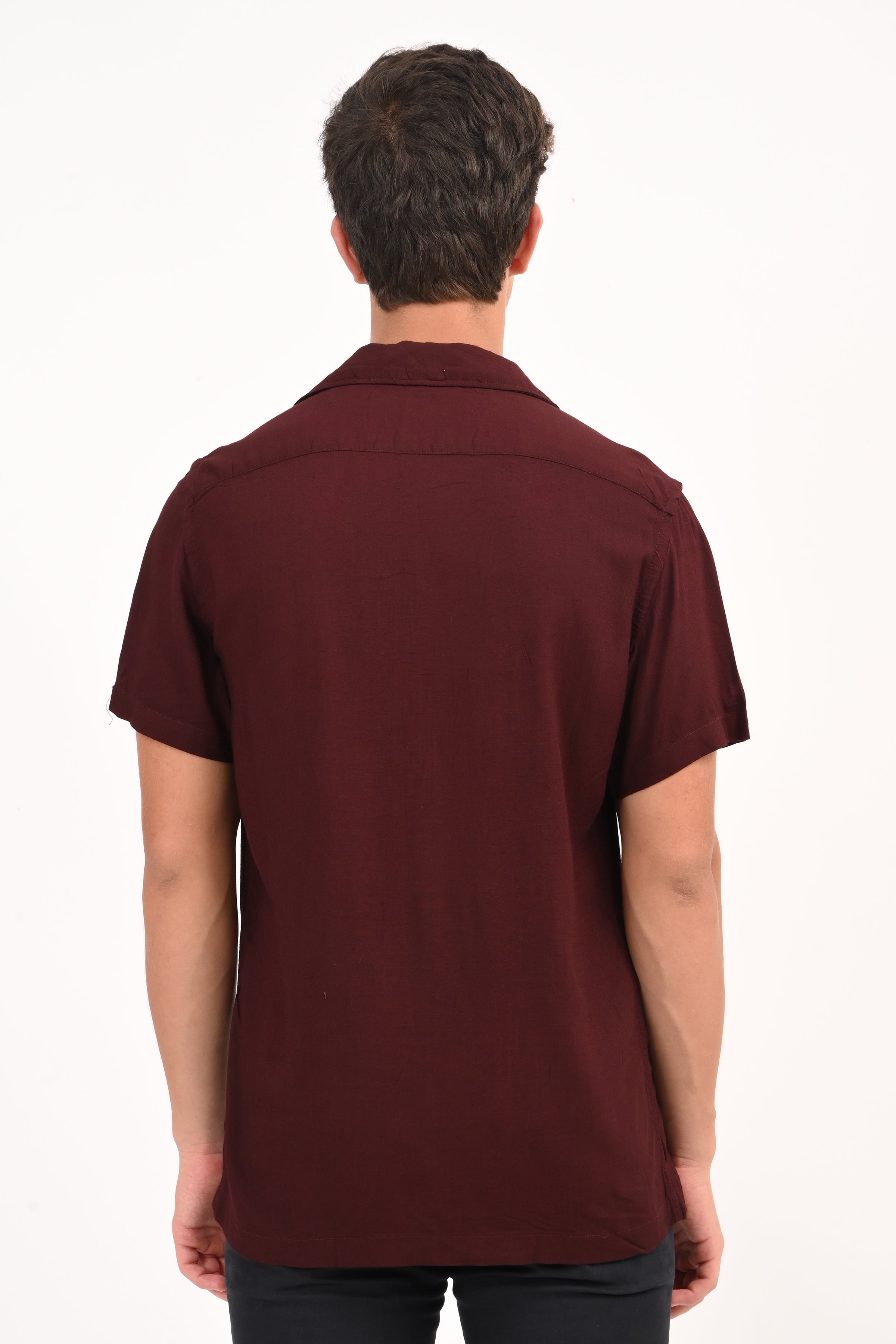 Men Pure Viscose Solid Shirt