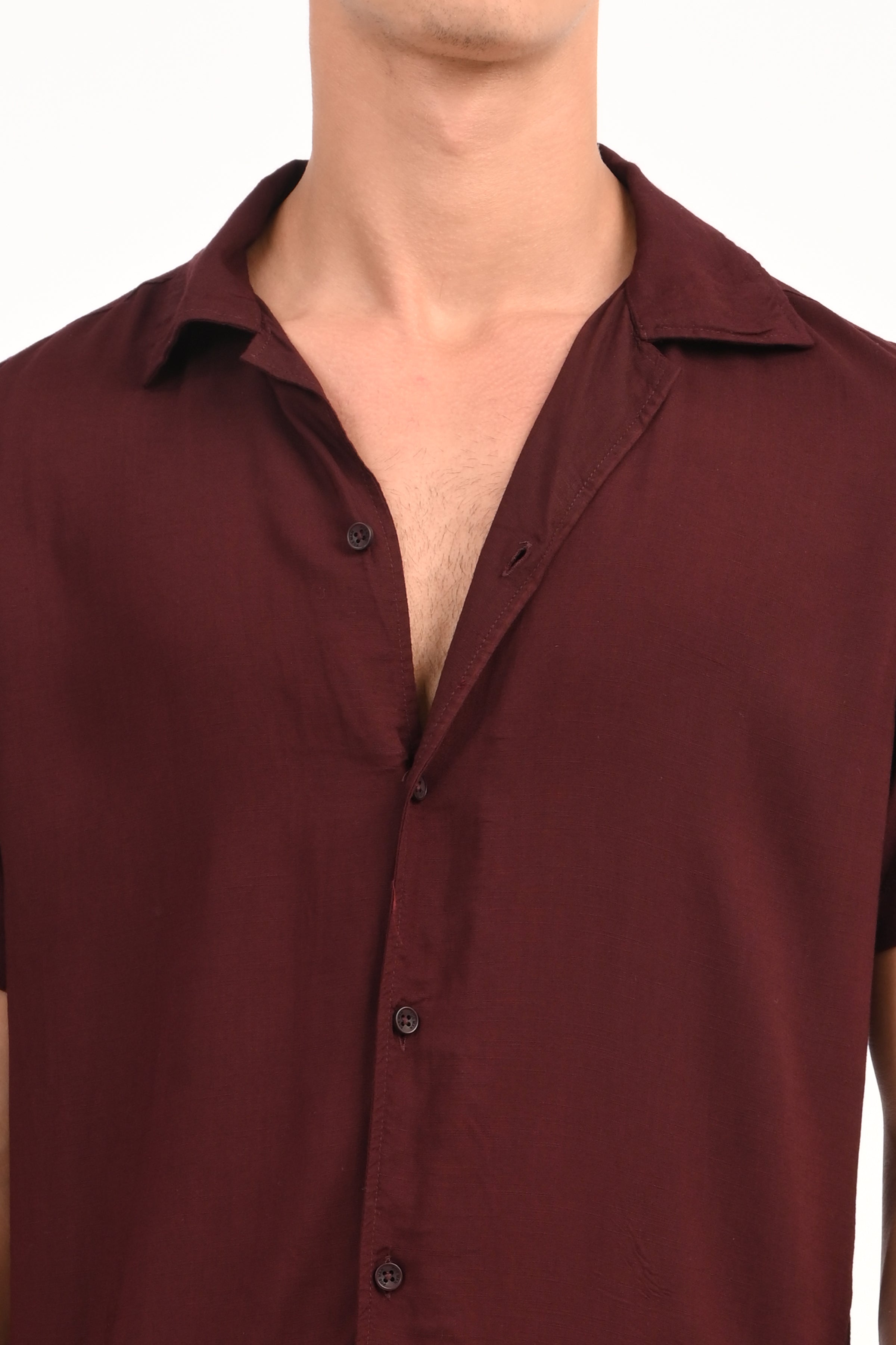 Men Pure Viscose Solid Shirt